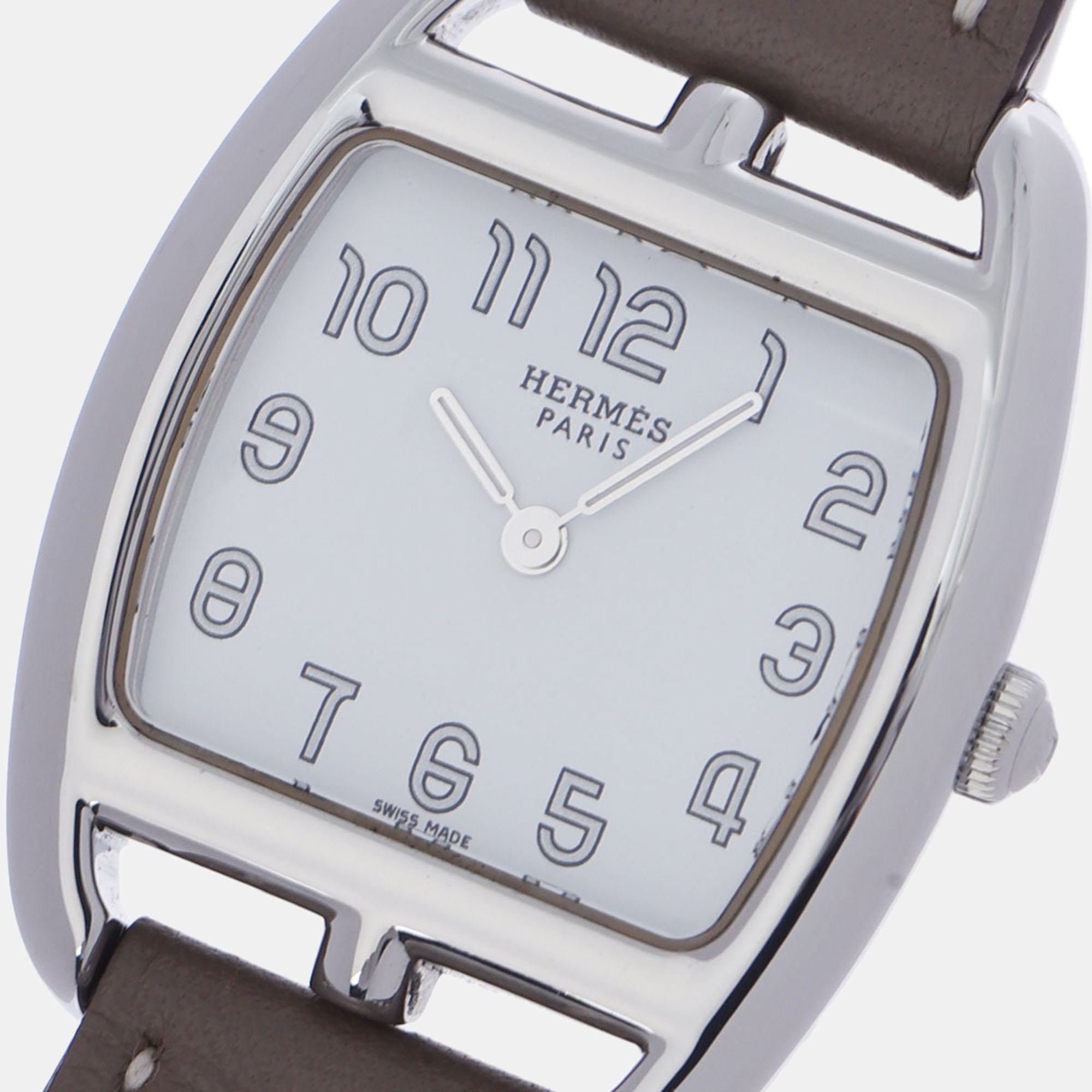 

Hermes White Stainless Steel Cape Cod CT1.210 Women's Wristwatch 15 mm