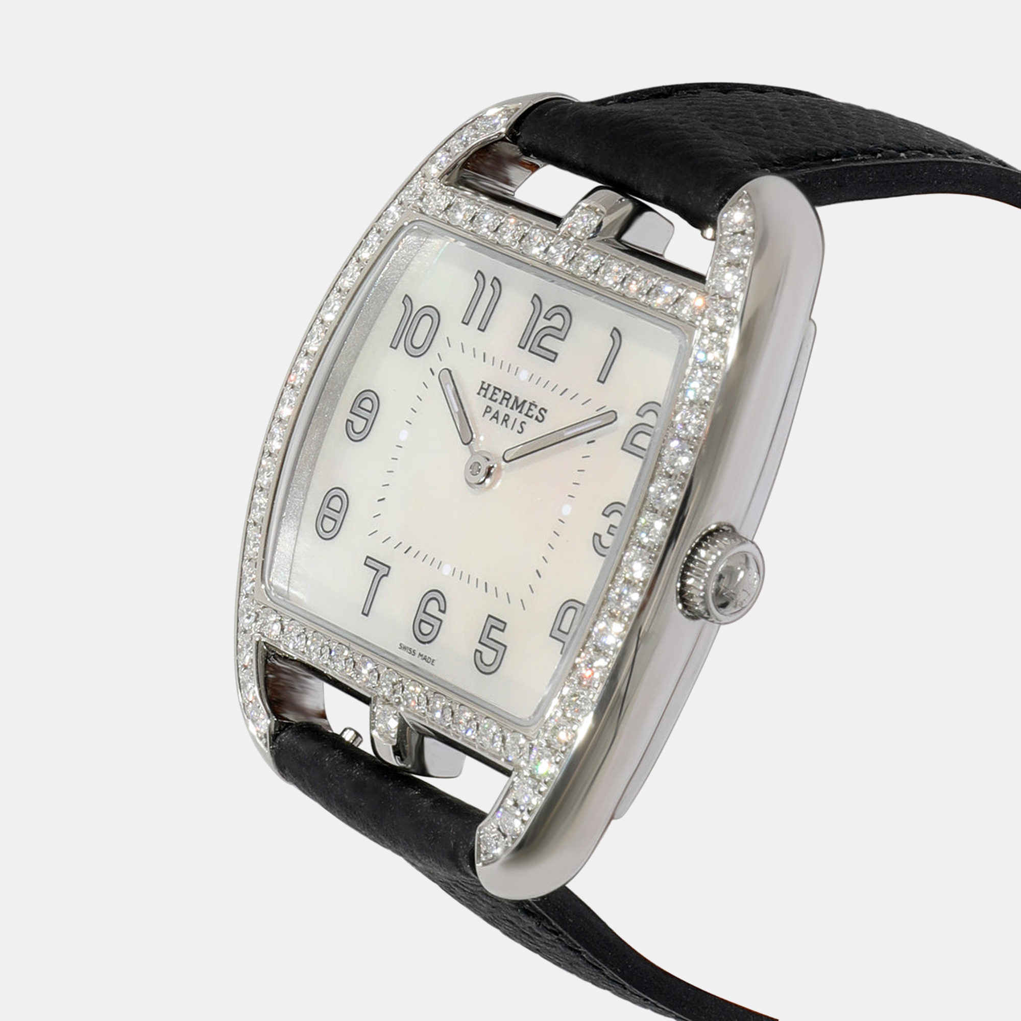

Hermes MOP Diamonds Stainless Steel Cape Cod CT1.730.212.MNO Women's Wristwatch 33 mm, White