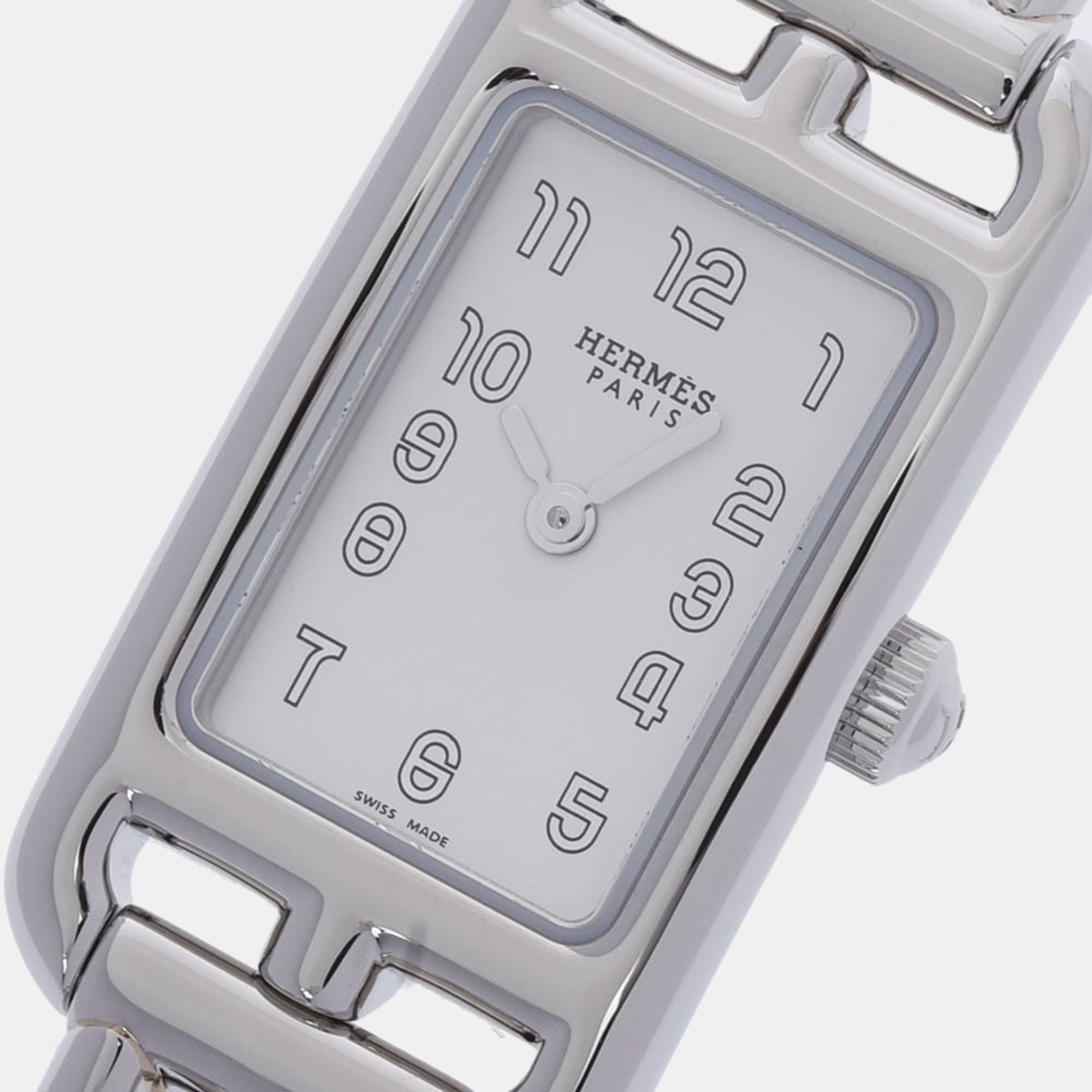 

Hermes Silver Stainless Steel Nantucket NA2.110 Women's Wristwatch 17 mm