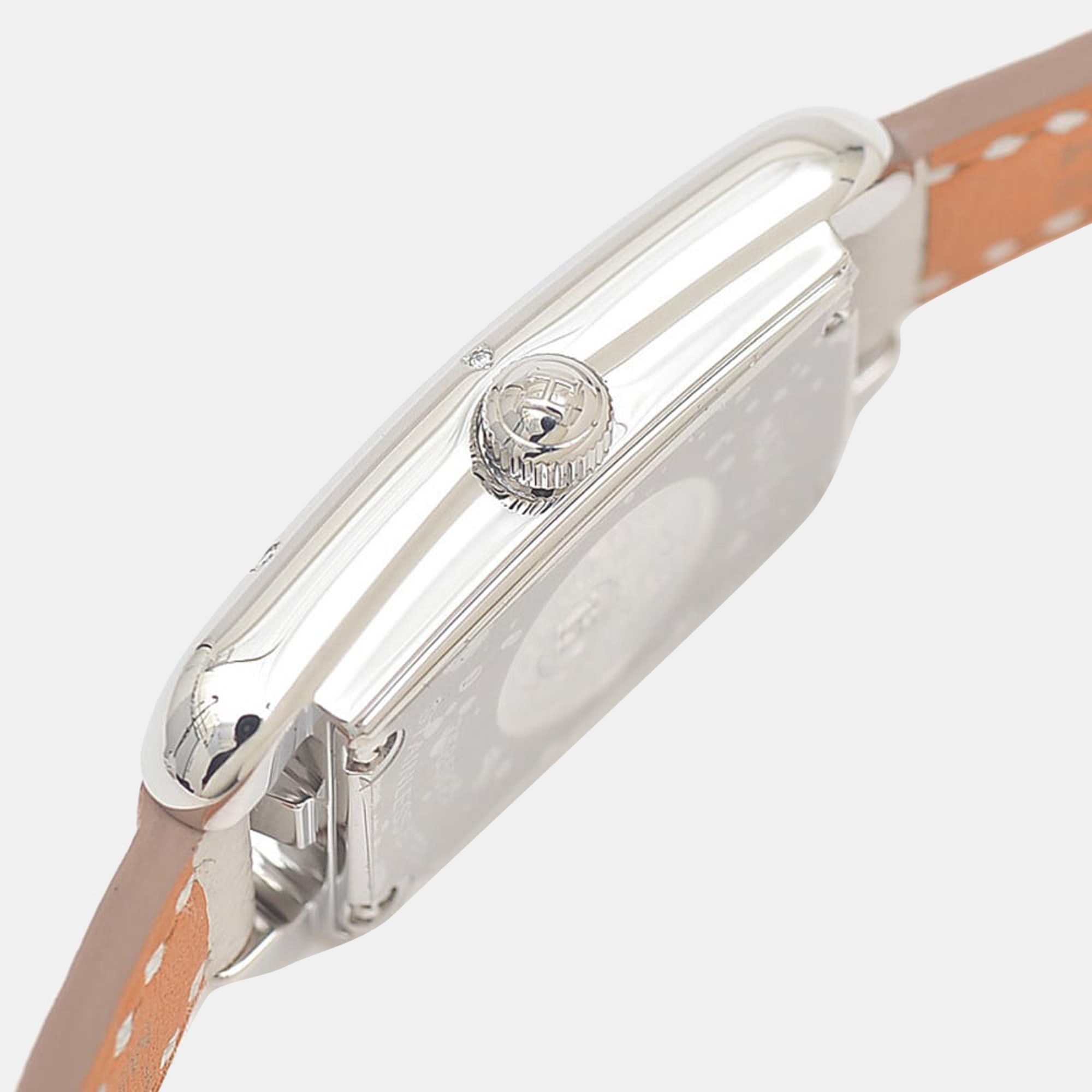 

Hermes Silver Diamonds Stainless Steel Nantucket NA2.131 Women's Wristwatch 17 mm