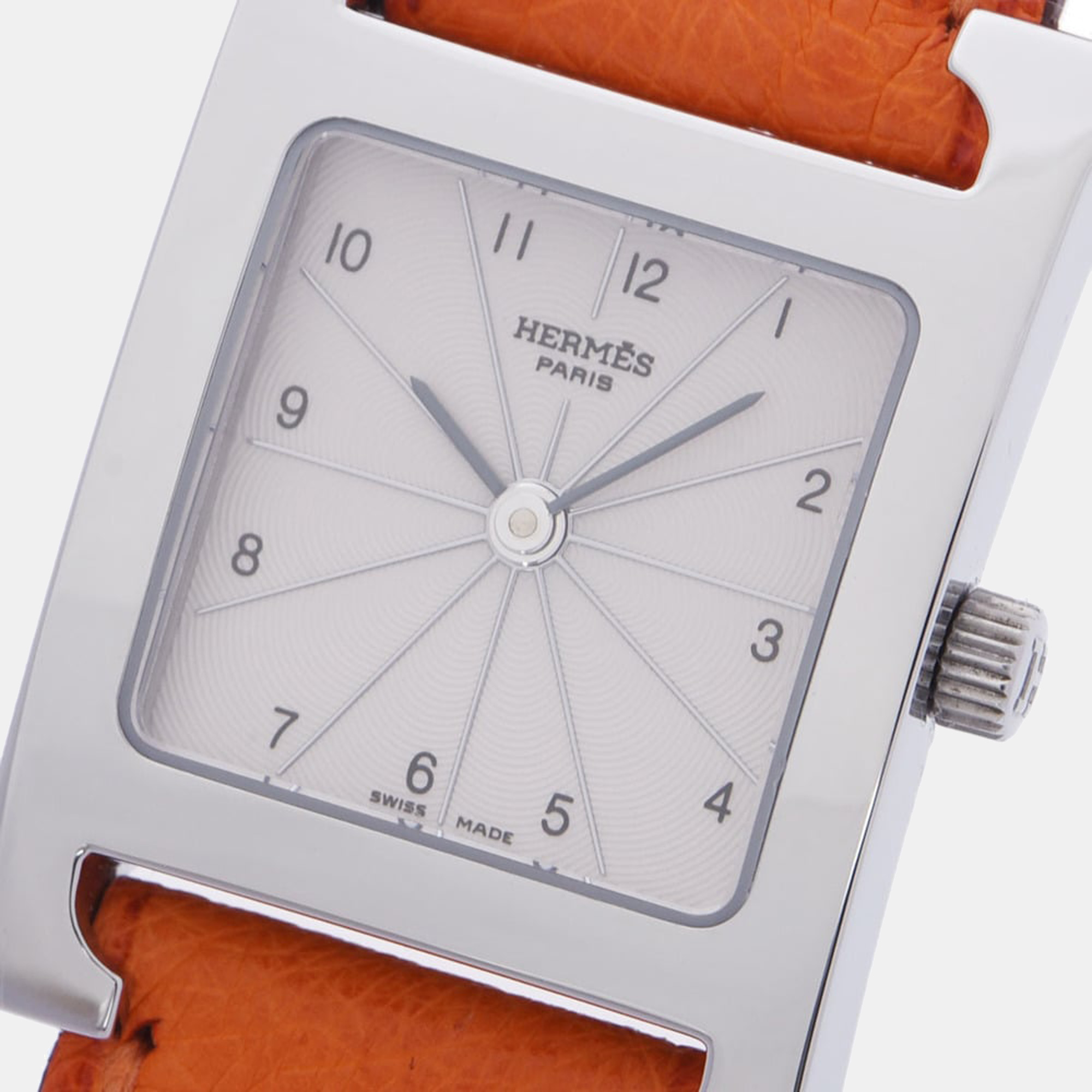 

Hermes Silver Stainless Steel Ramsis HH1.210 Women's Wristwatch 25 mm