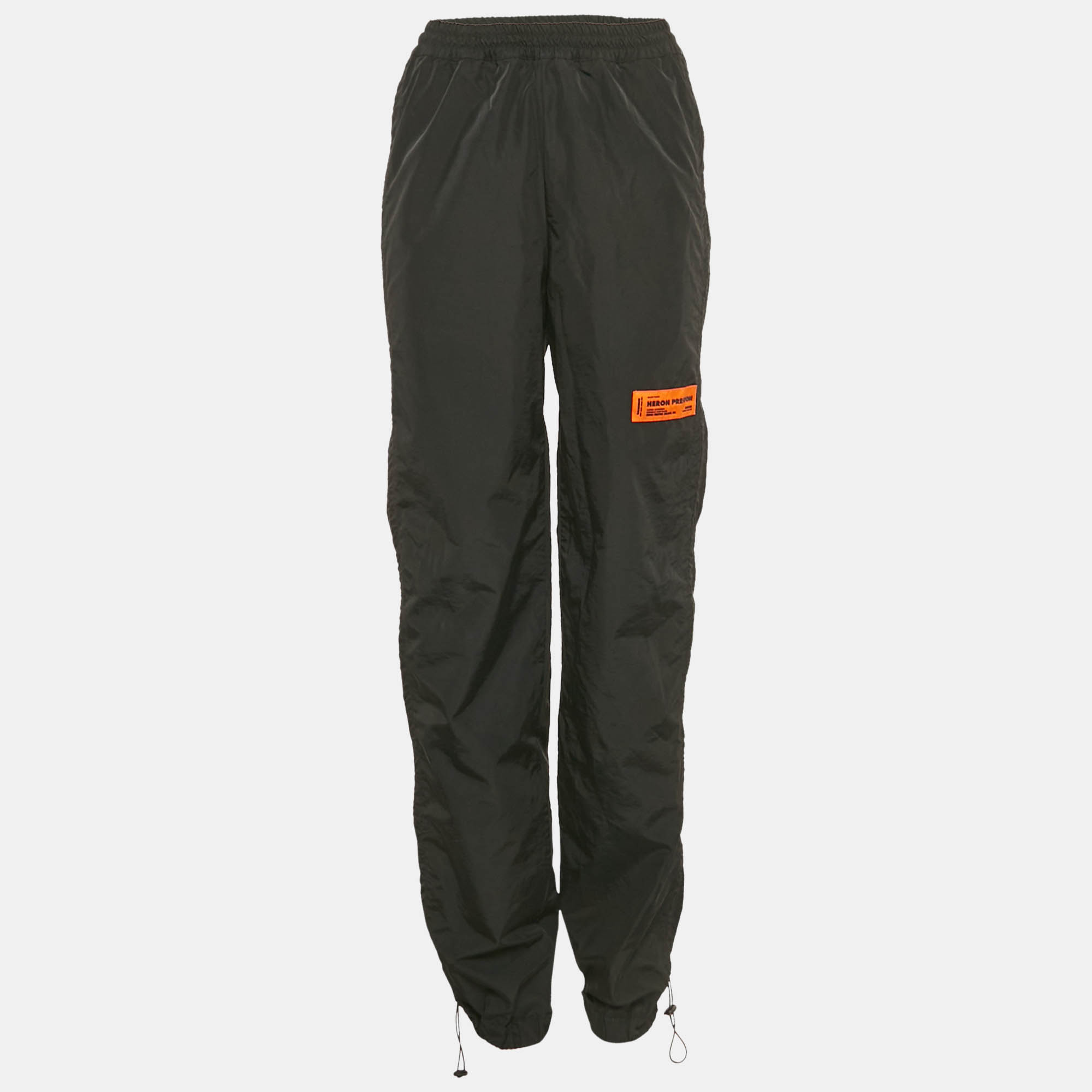 

Heron Preston Black Nylon Print Coulisse Pants S