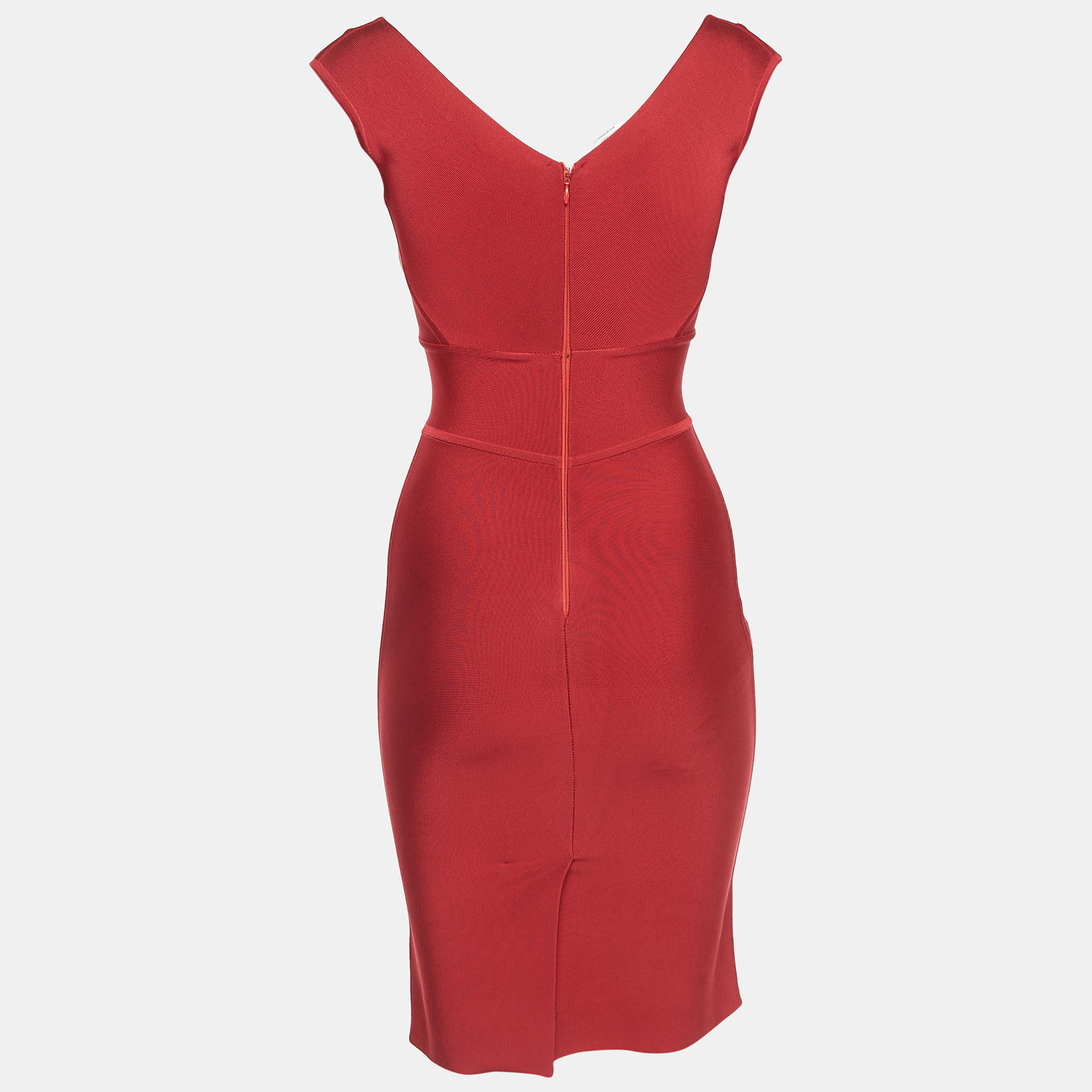 

Herve L Leroux Vintage Red Knit Mini Bodycon Dress