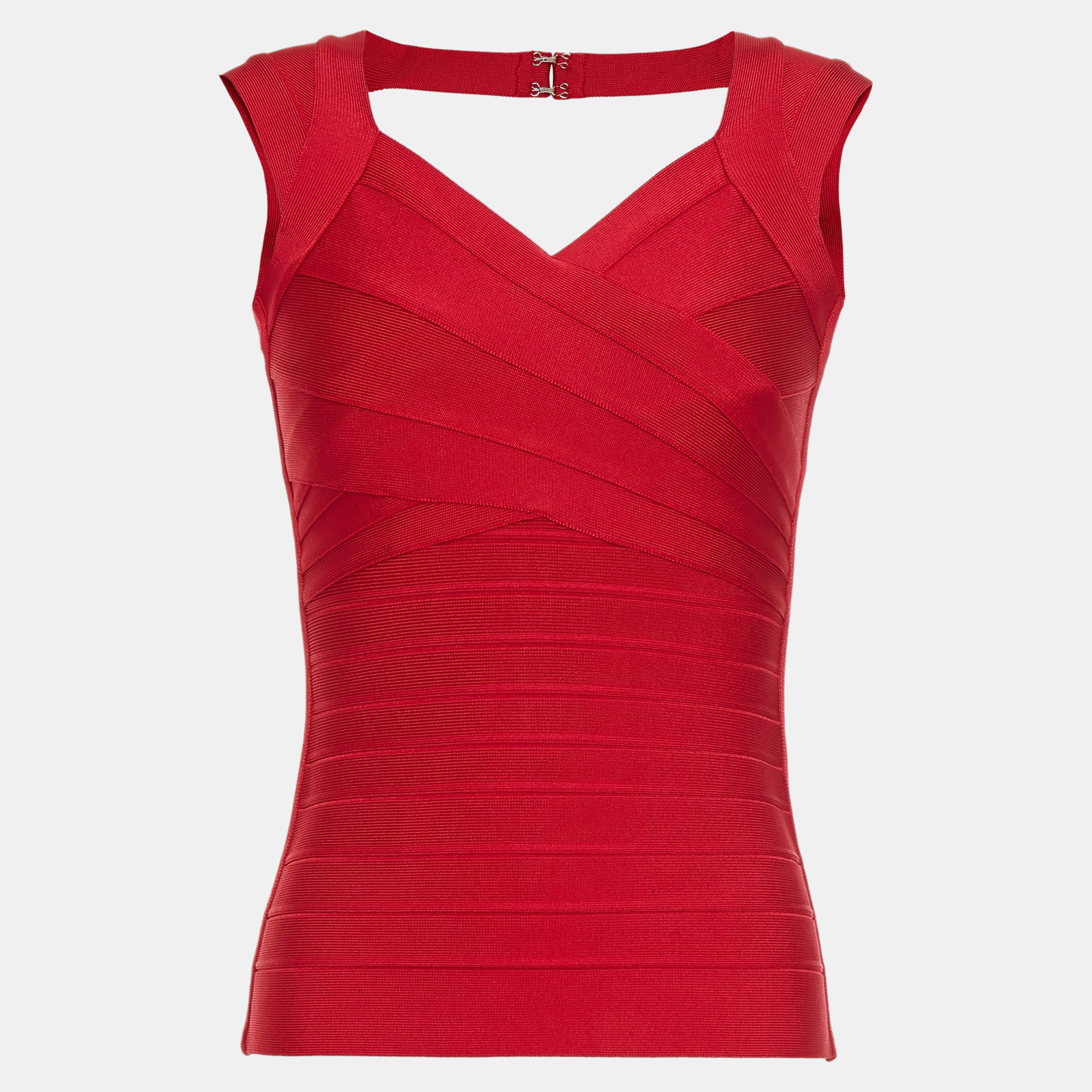 

Herve Leger Rayon Sleeveless Top, Red