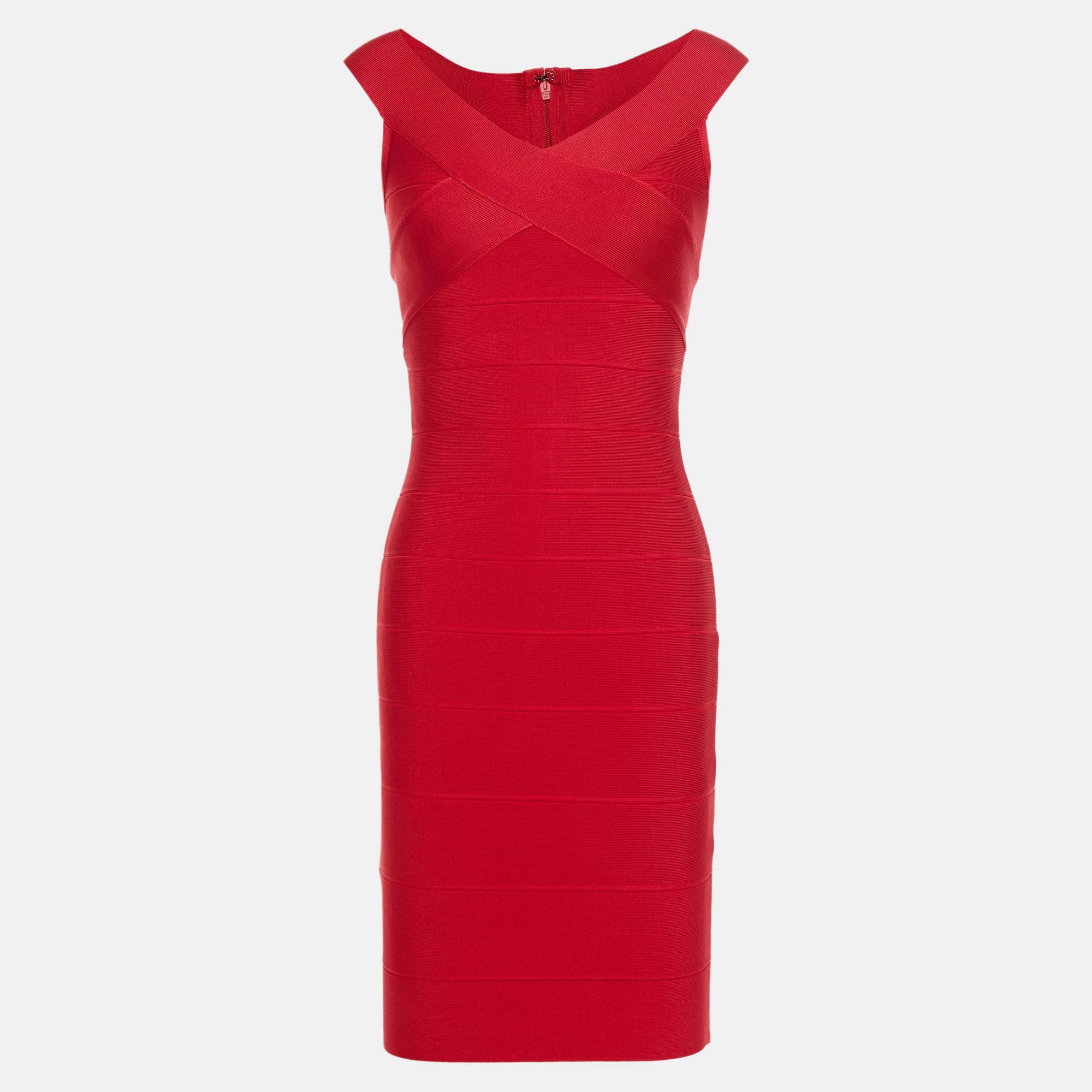 

Herve Leger Rayon Mini Dress, Red