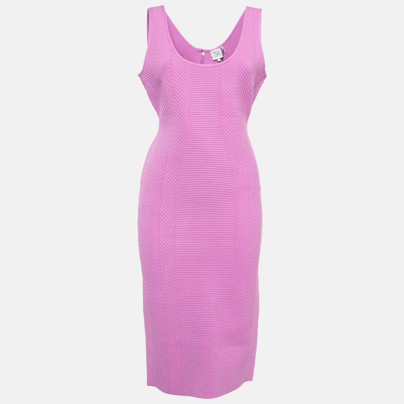 

Herve Leger Pink Ottoman Knit Bodycon Dress L