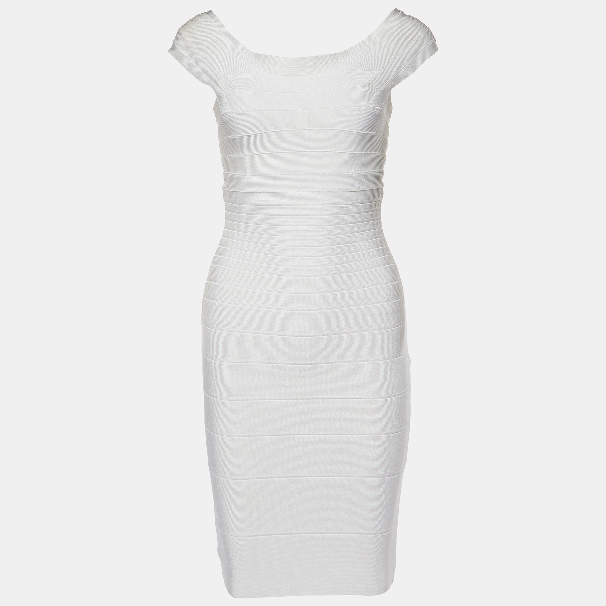 

Herve Leger Off-White Jersey Bandage Short Dress S