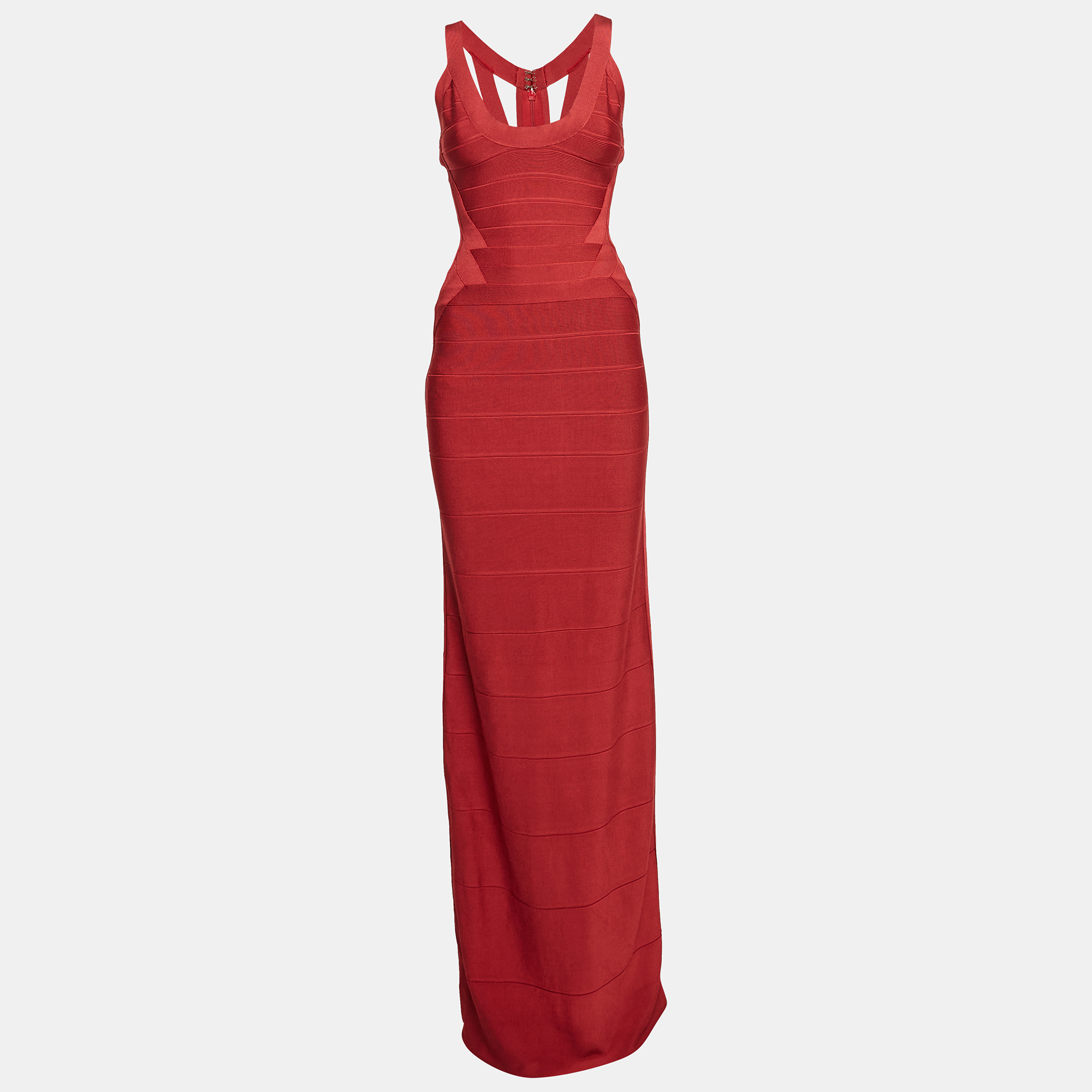 

Herve Leger Scarlet Red Jersey Sleeveless Bandage Dress S