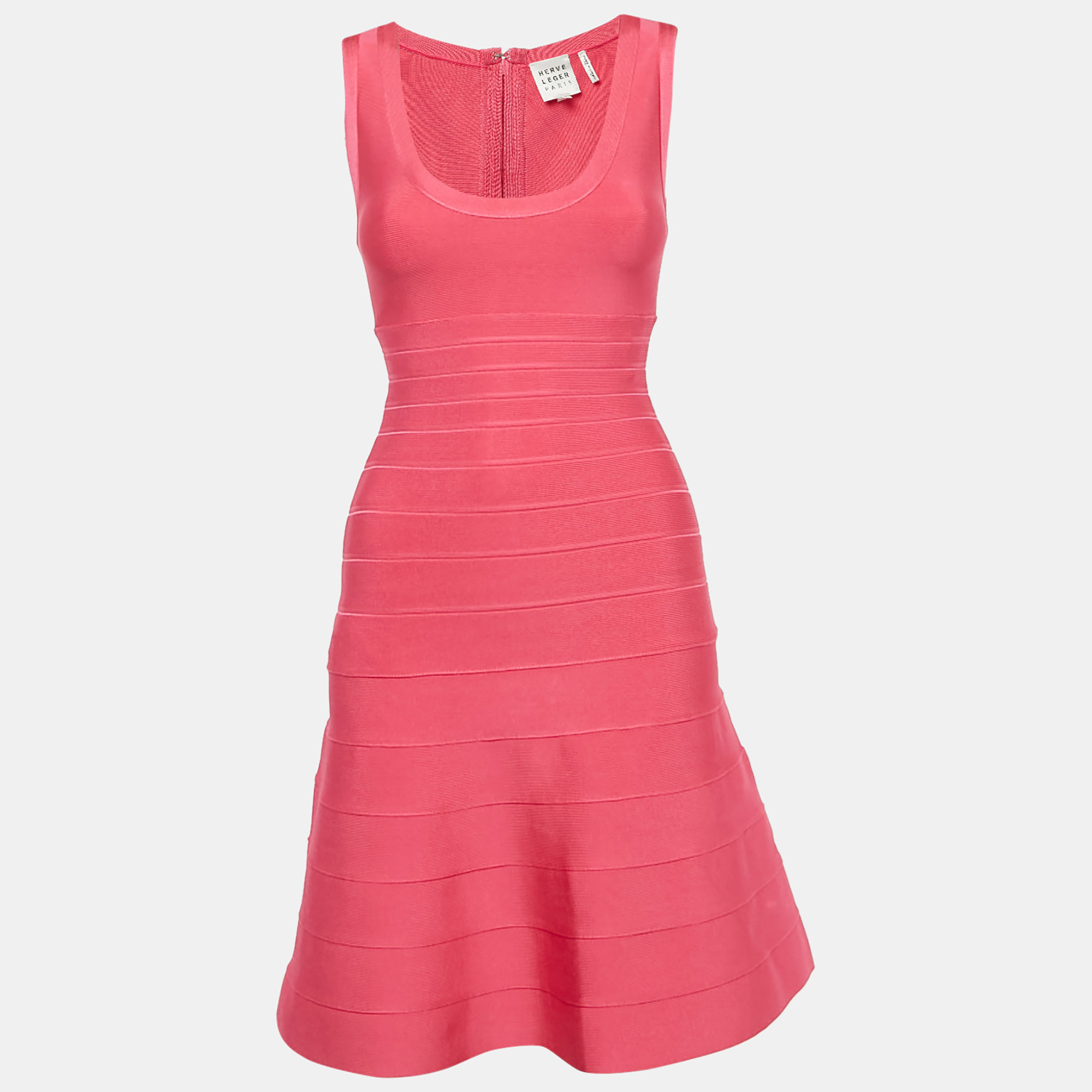 

Herve Leger Fuchsia Pink Knit Sleeveless Bandage Dress S