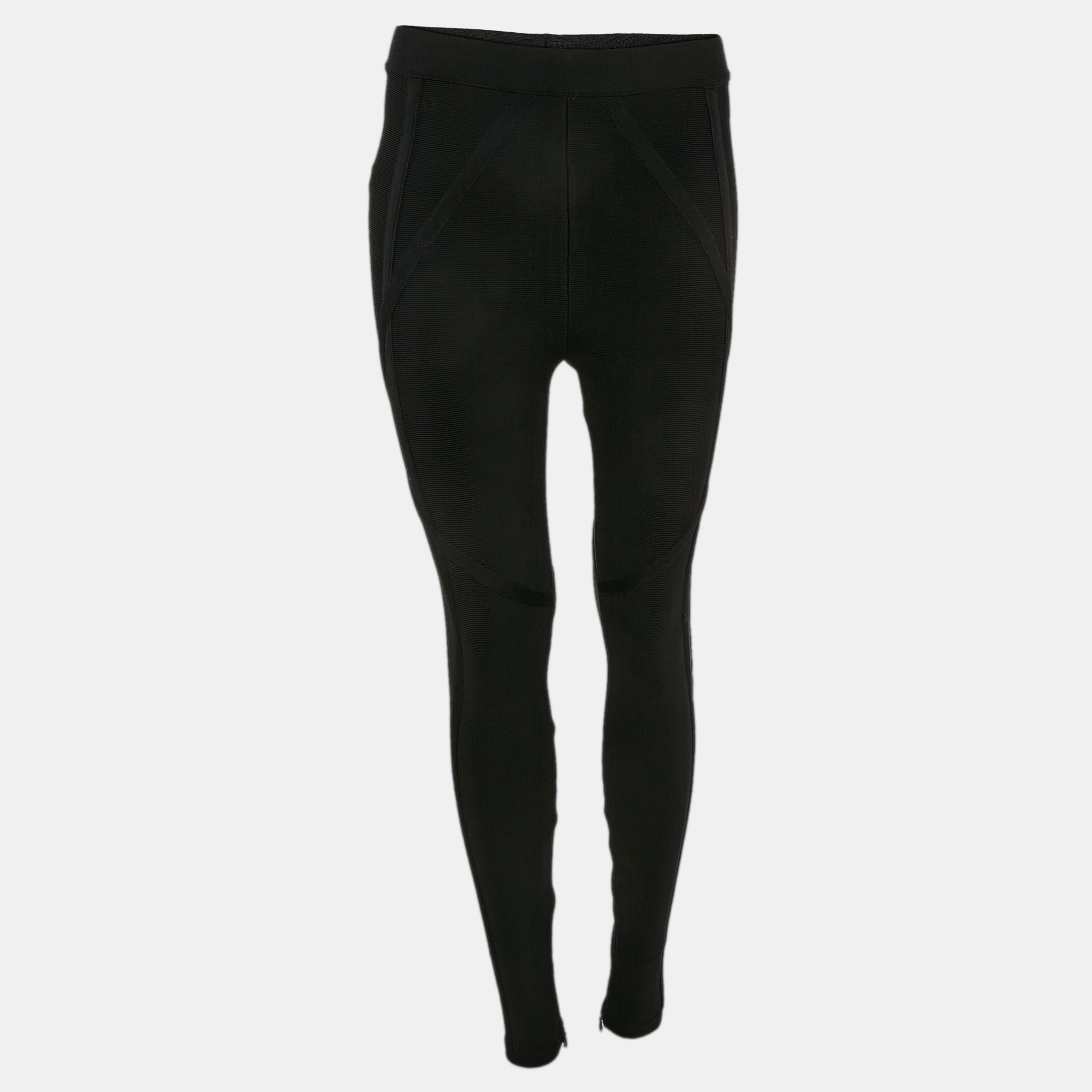 

Herve Leger Black Stretch Knit Leggings S