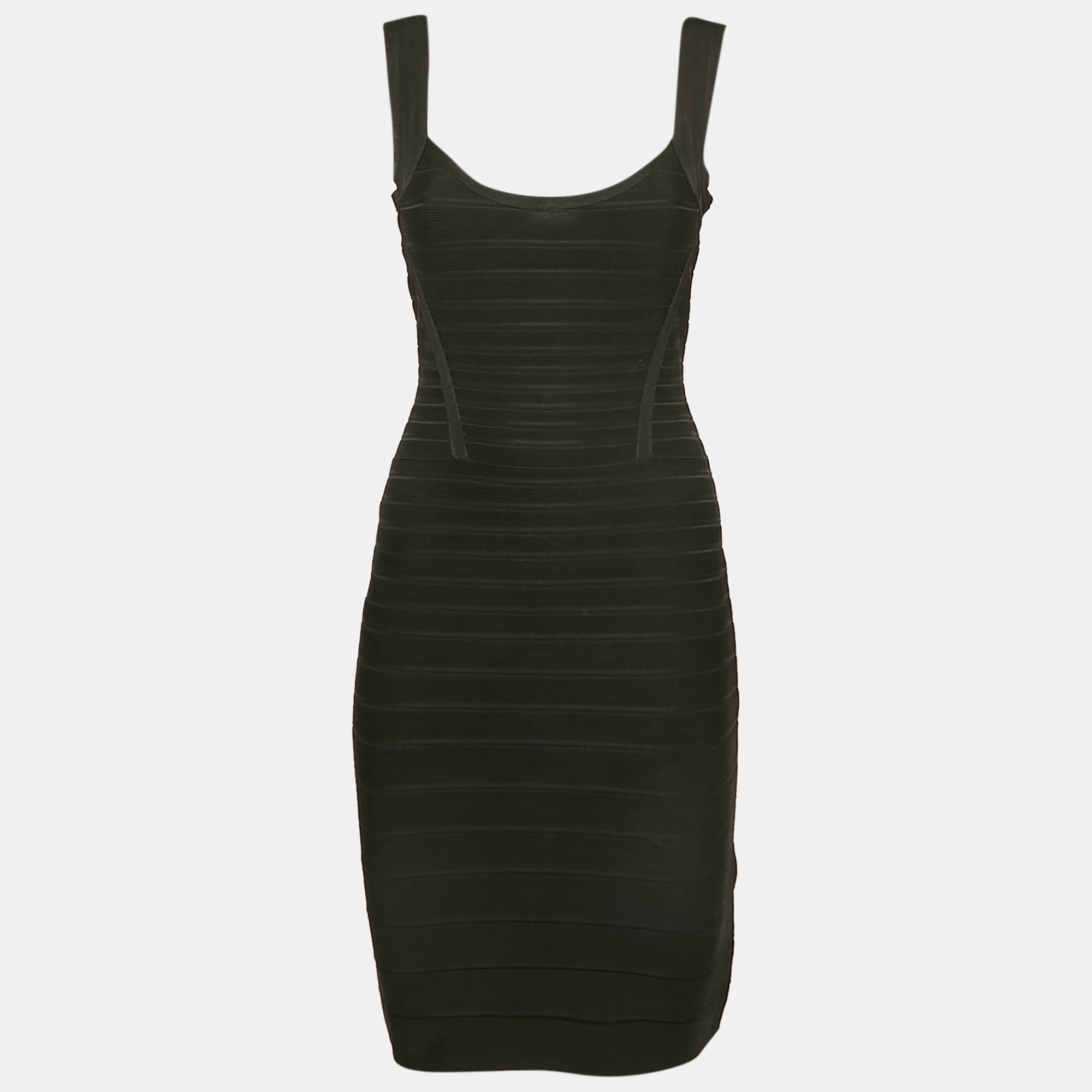 

Herve Leger Black Knit Sleeveless Bandage Dress S