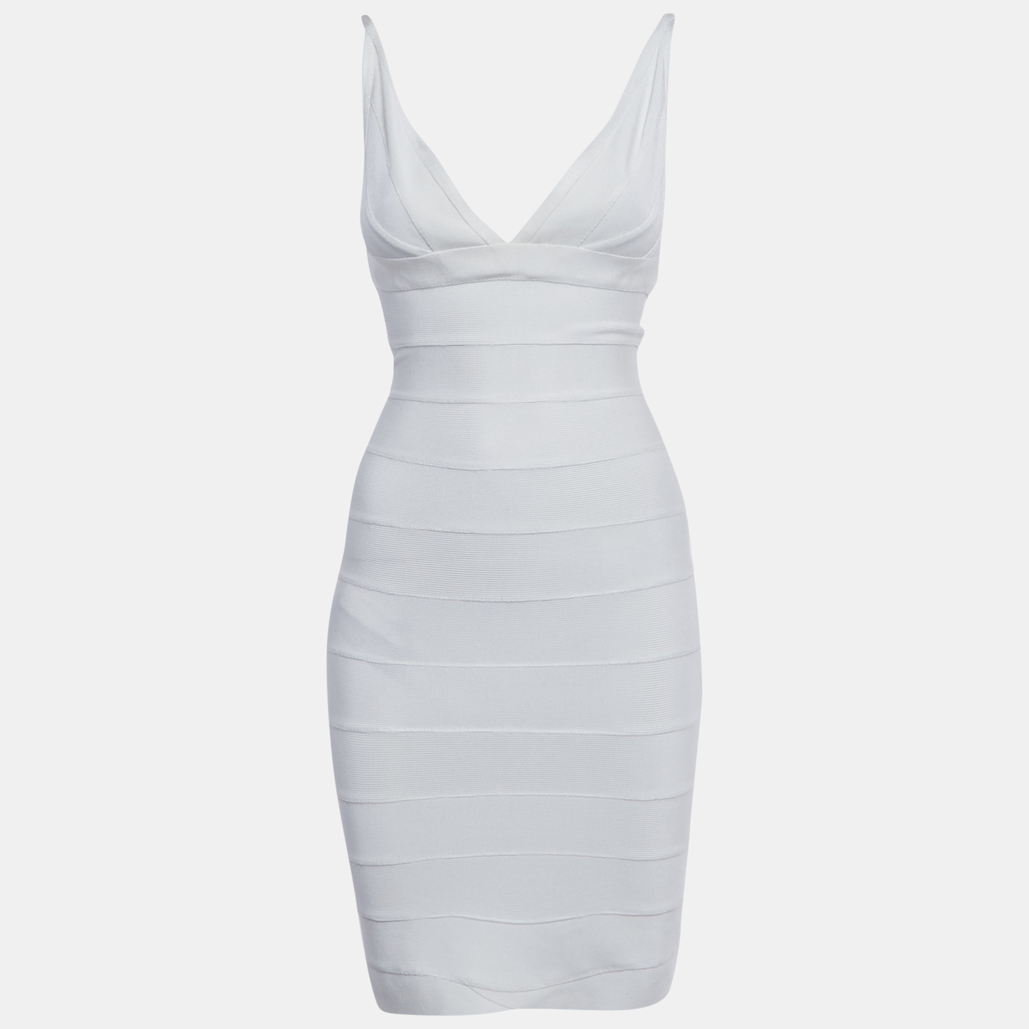 

Herve Leger White Bandage Knit Mini Dress S