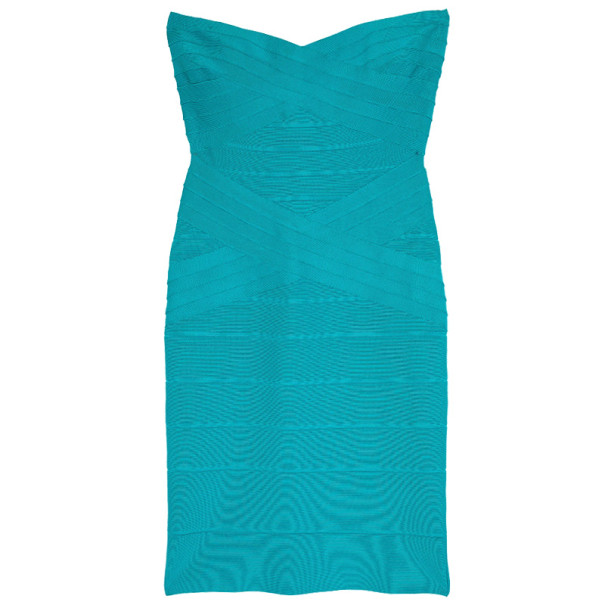 Herve Leger Strapless Bandage Dress M