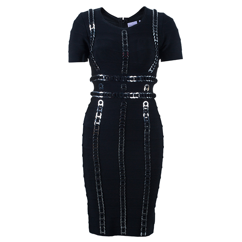 Pre Owned فستان هيرفي ليجي أنجلي ربنغ S