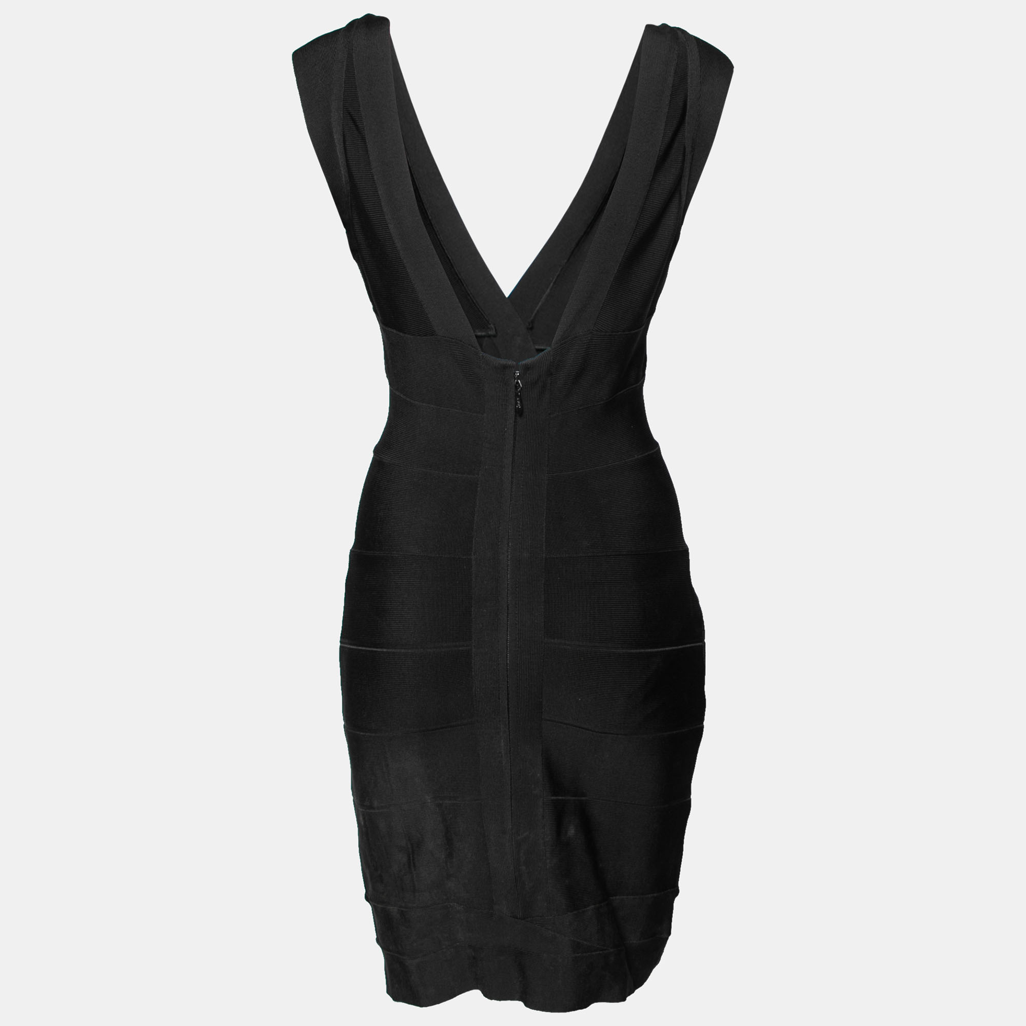 

Herve Leger Black Bandage Sleeveless Short Dress