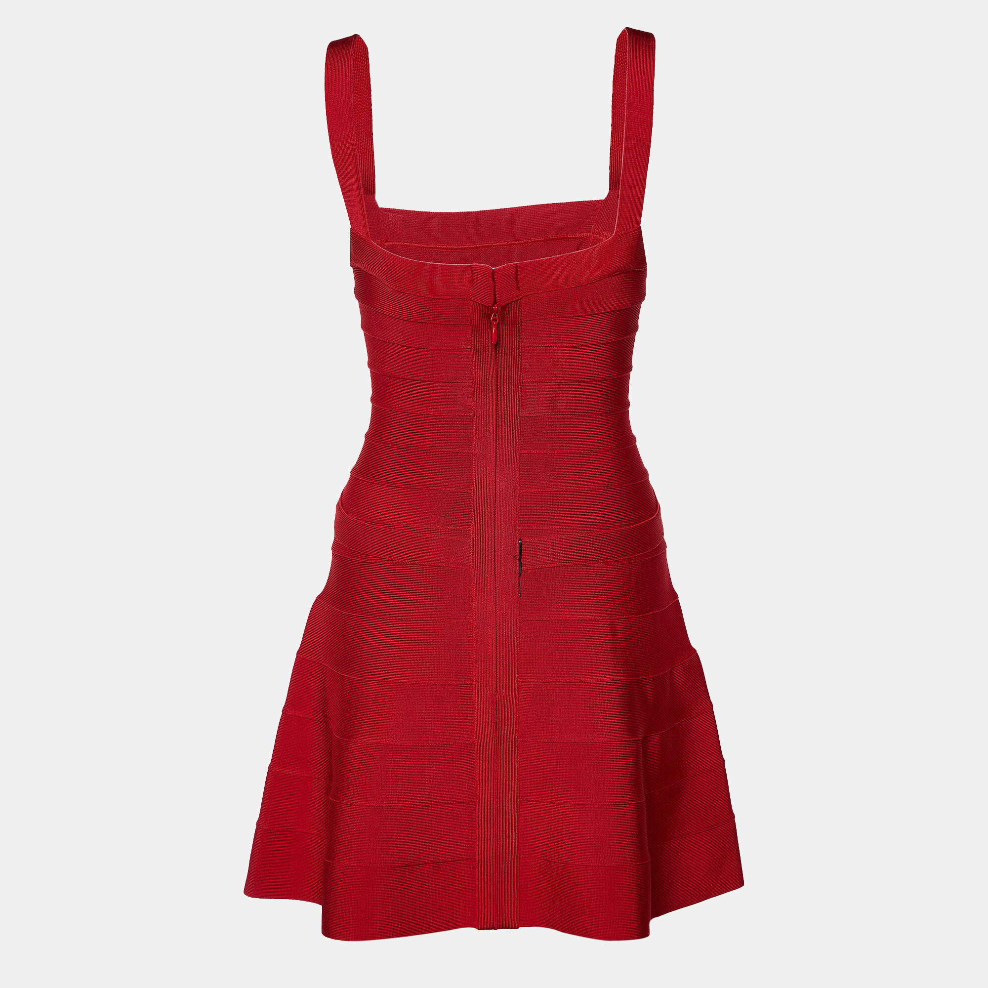 

Herve Leger Red Faith Sleeveless Bandage Mini Dress