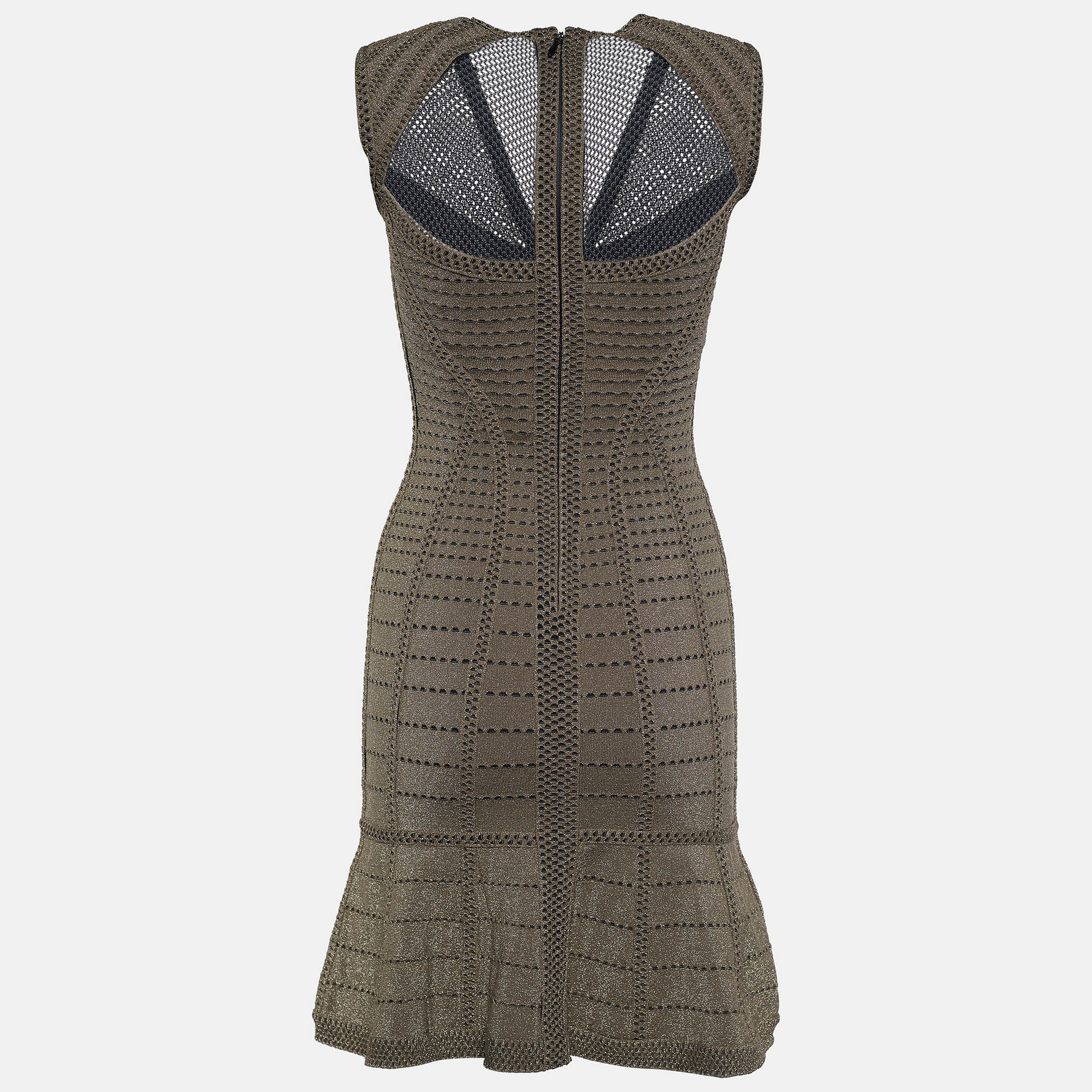 

Herve Leger Gold Lurex Knit Natalija Bodycon Dress