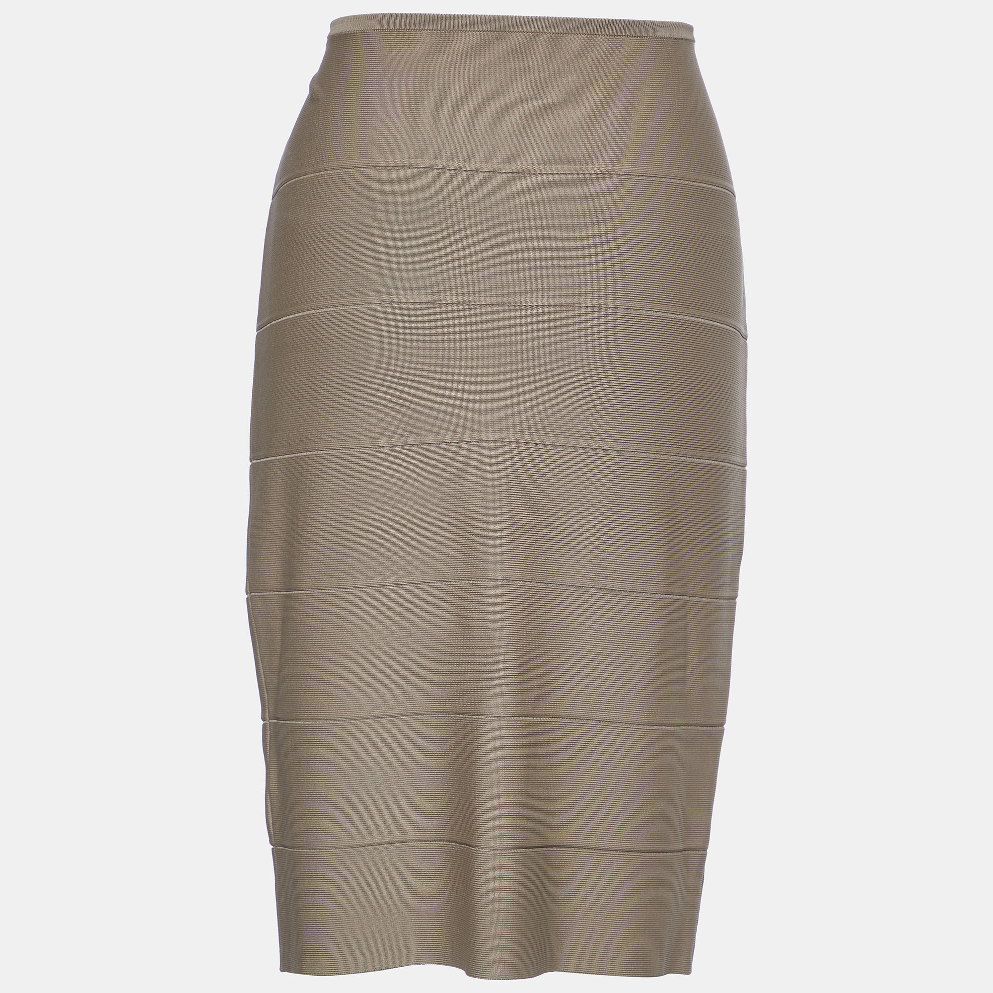 

Herve Leger Vintage Beige Knit Skirt