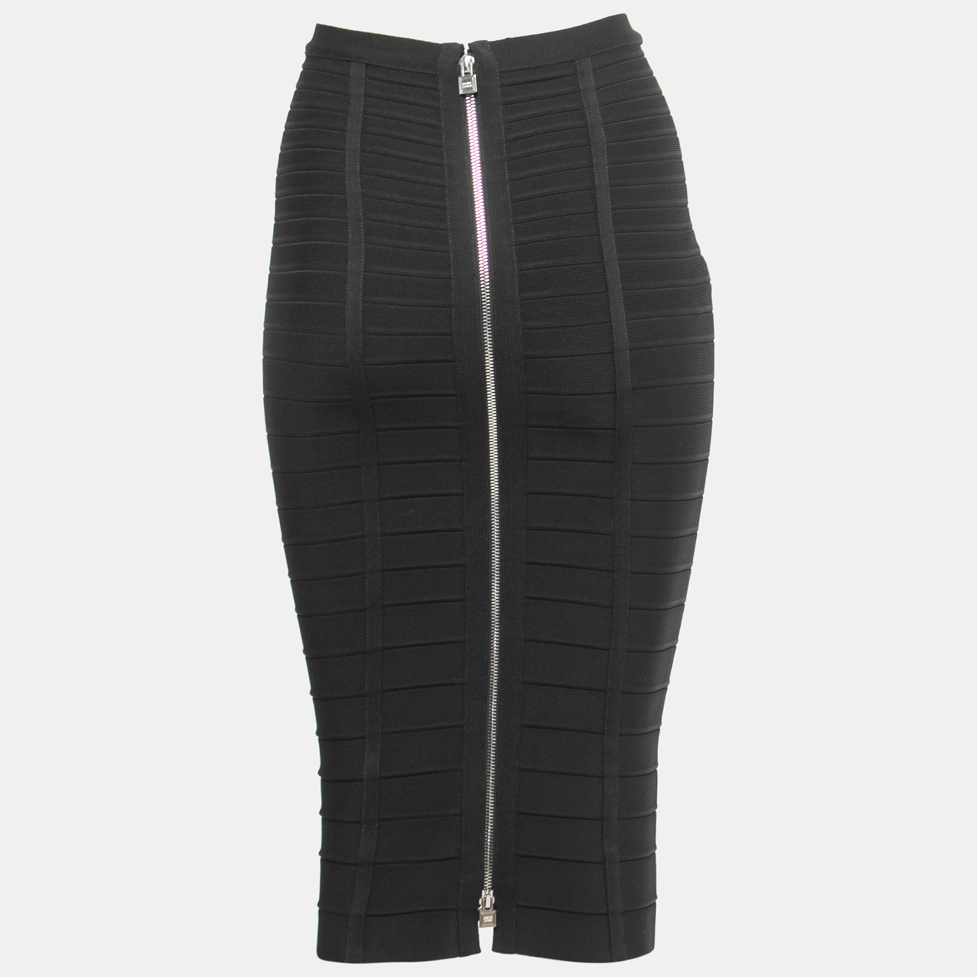 

Herve Leger Black Bandage Knit Pencil Skirt