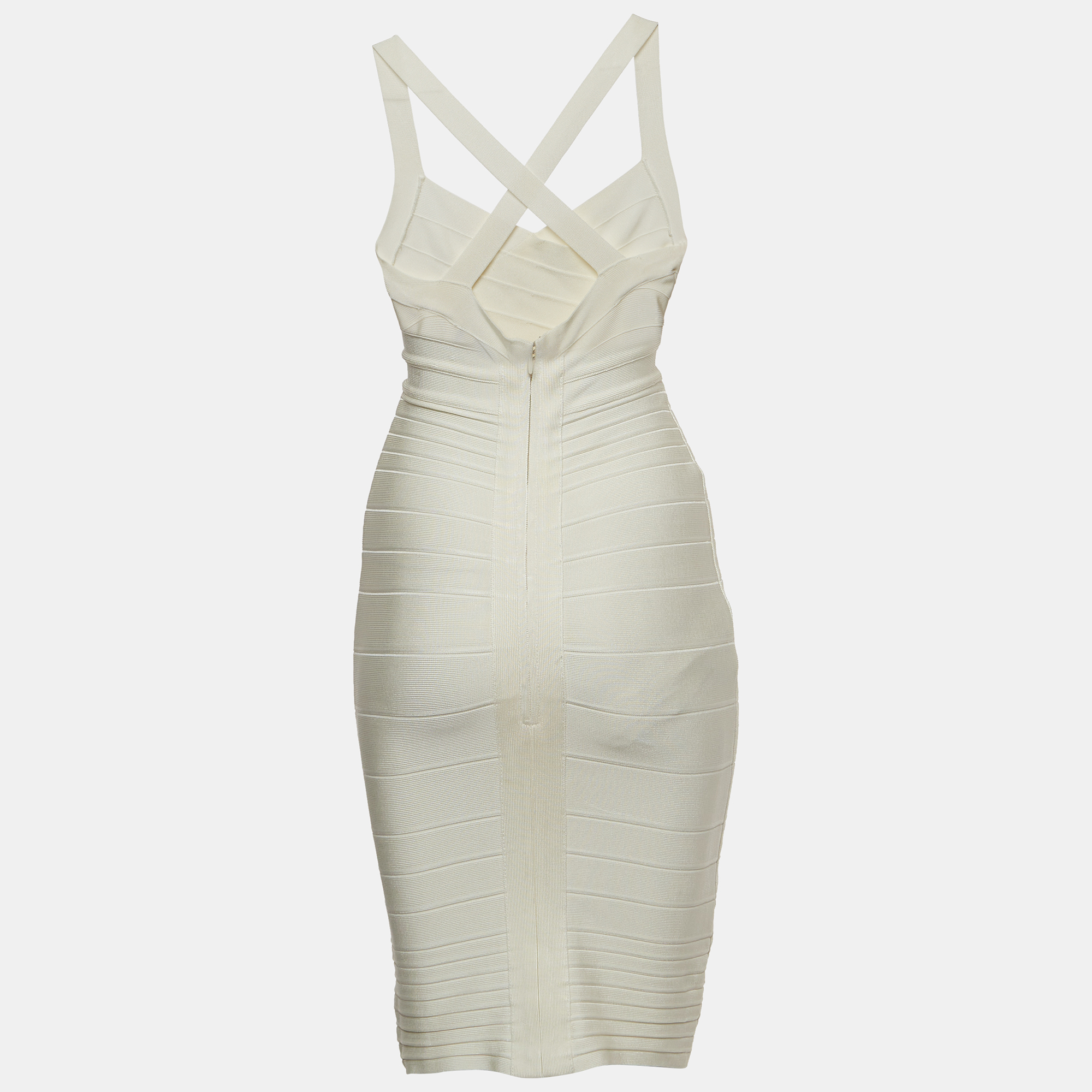 

Herve Leger White Bandage Knit Bodycon Dress