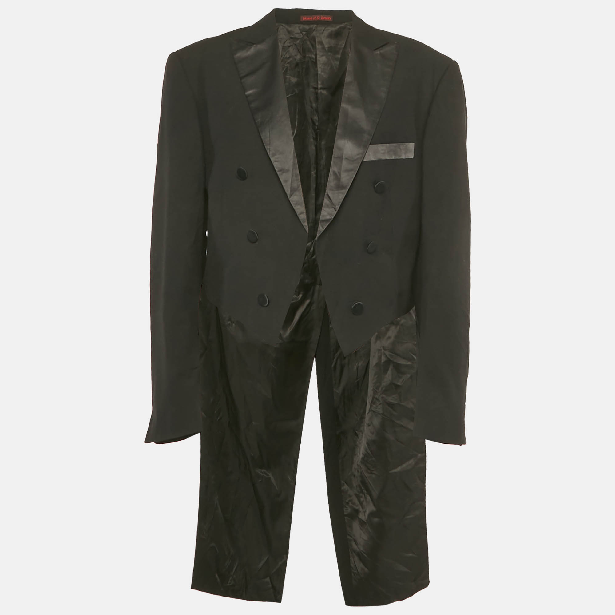 Click to view more detailed imagery on our partner's website Pre-owned House Of Benet's House Of St.benets Crepe Tailcoat Jacket S In Black