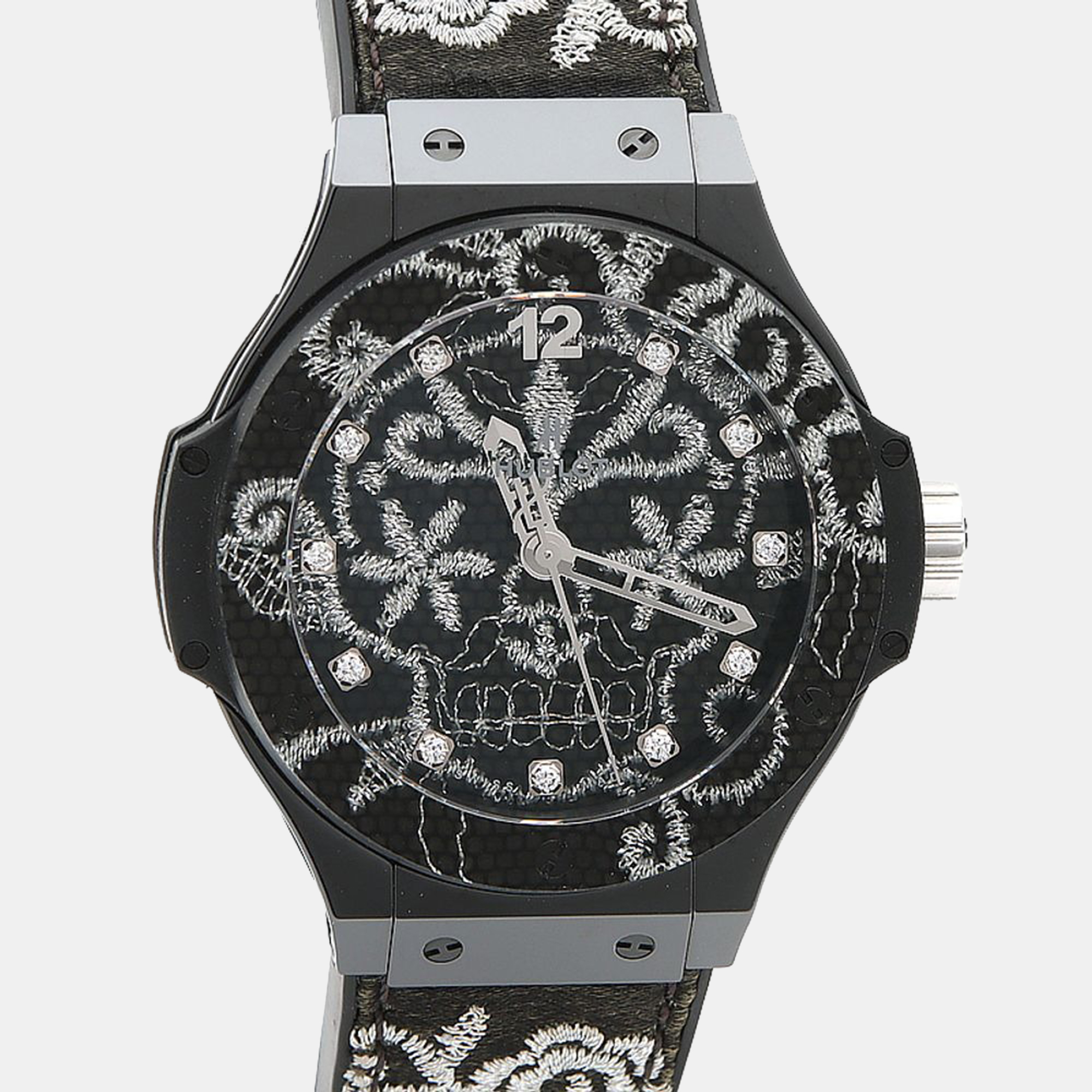 

Hublot Big Bang Diamond Automatic Ceramic Titanium Men's Wristwatch, Black