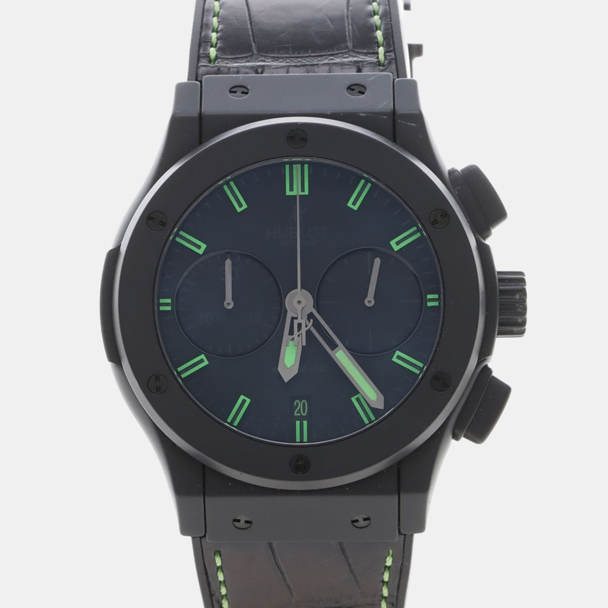 

Hublot Classic Fusion Chronograph Ceramic 521.CI.1110.LR.SDQ12 Automatic Black Ceramic Men's Wristwatch, Blue