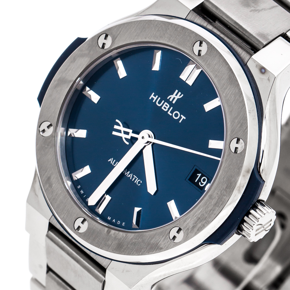 

Hublot Blue Titanium Classic Fusion, Silver