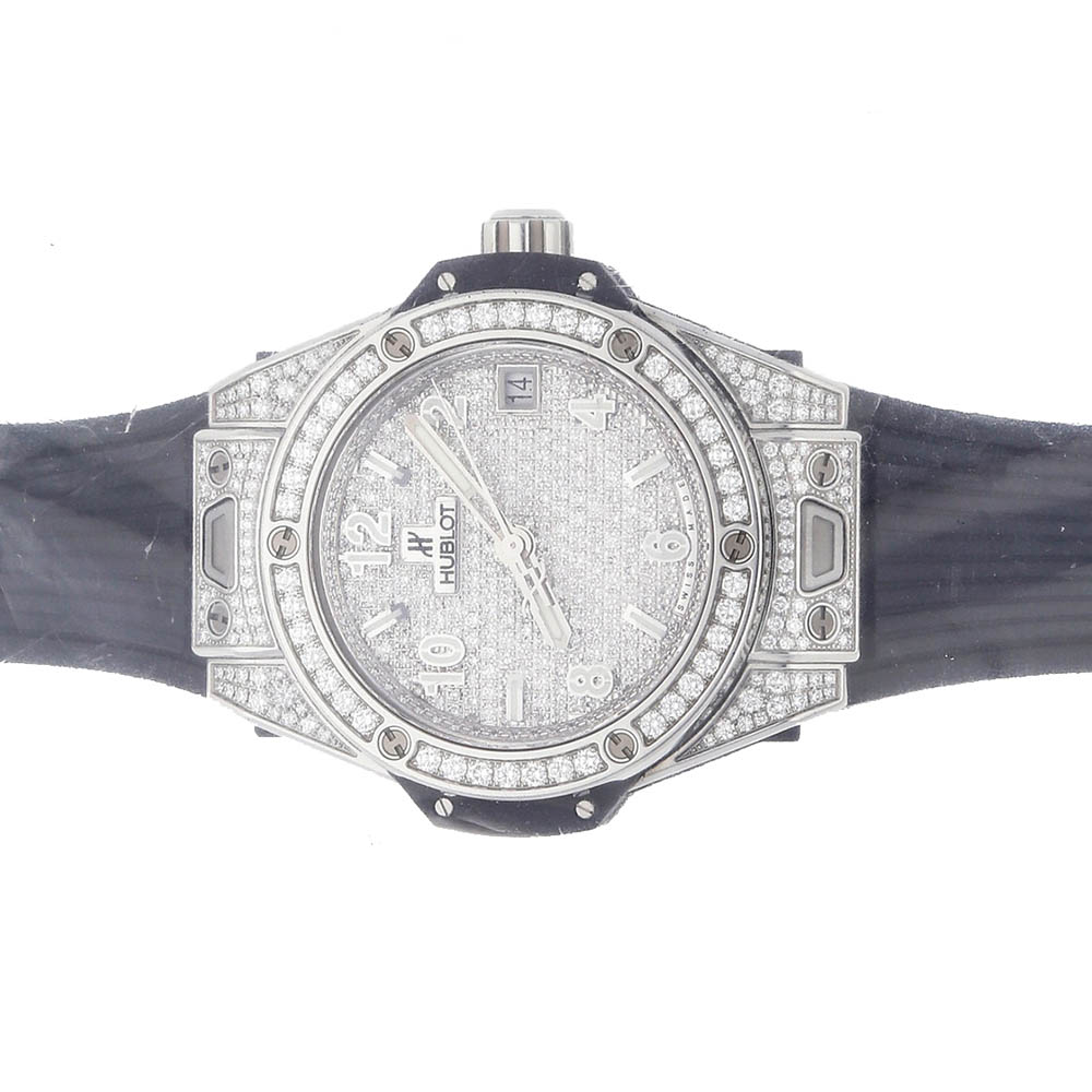 

Hublot Silver Diamonds Stainless Steel Big Bang One Click