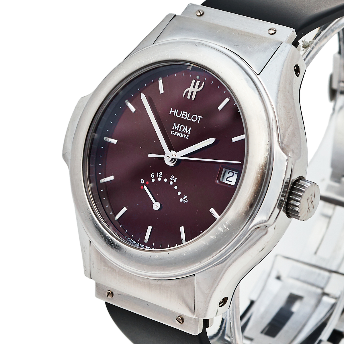 

Hublot Burgundy Stainless Steel Classic MDM