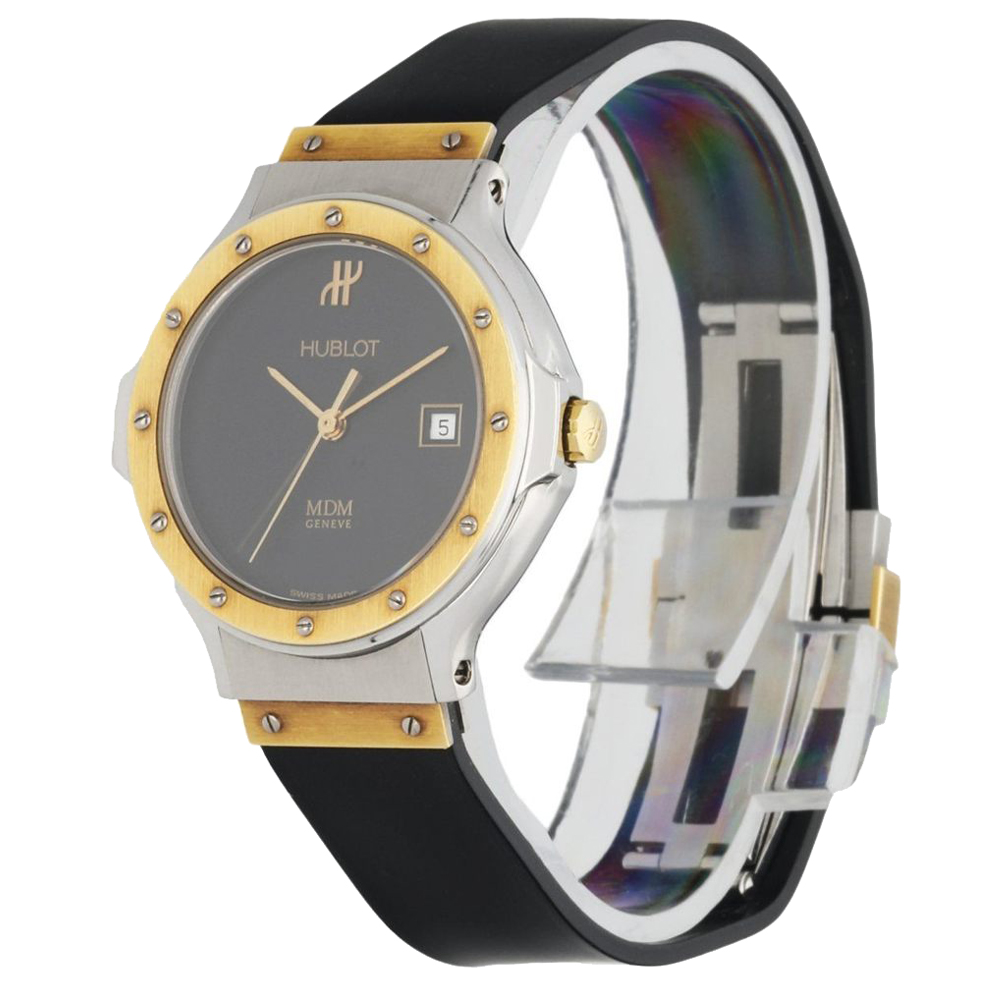

Hublot Black 18K Yellow Gold And Stainless Steel 1391.2 MDM Women's Wristwatch 28 MM