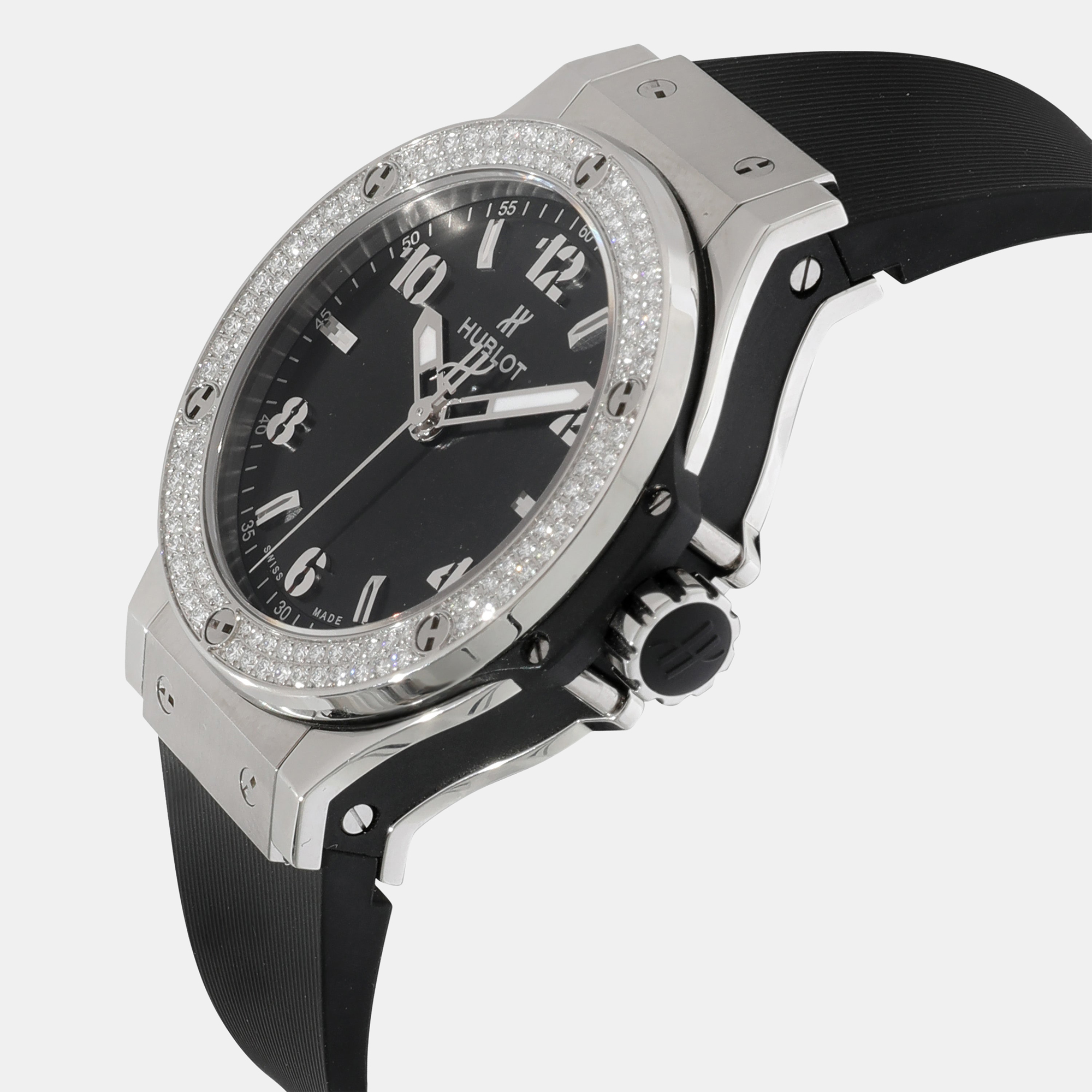 

Hublot Black Diamond Stainless Steel Big Bang 361.SX.1270.RX.1104 Quartz Women's Wristwatch 38 mm