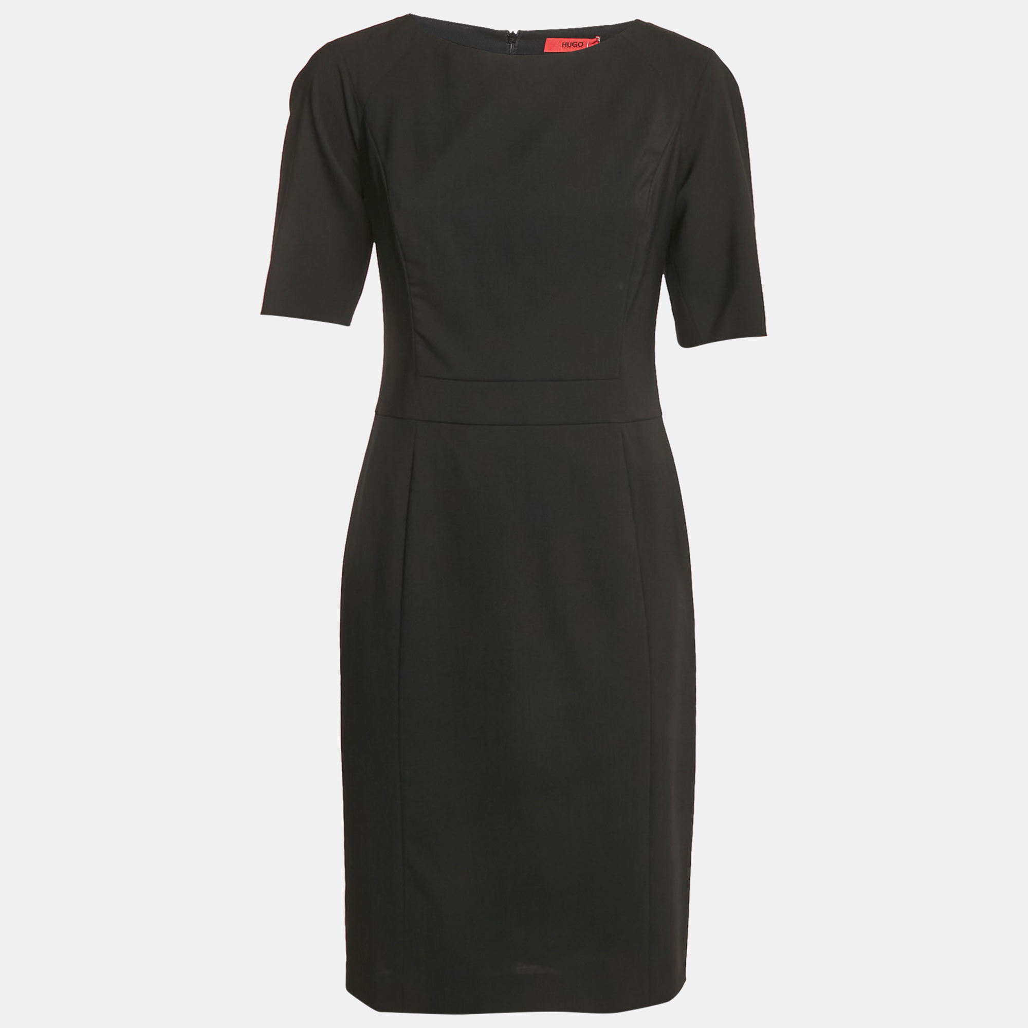 

Hugo by Hugo Boss Black Wool Short Sleeve Koletta Dress S