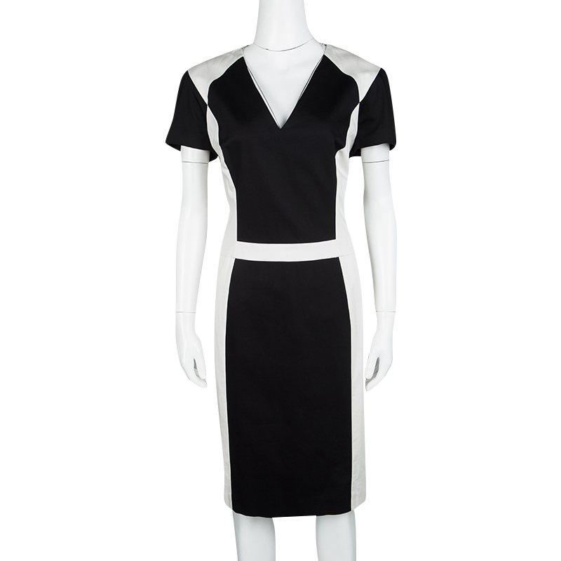 

Hugo by Hugo Boss Monochrome Paneled Cotton Kishima Dress, Multicolor