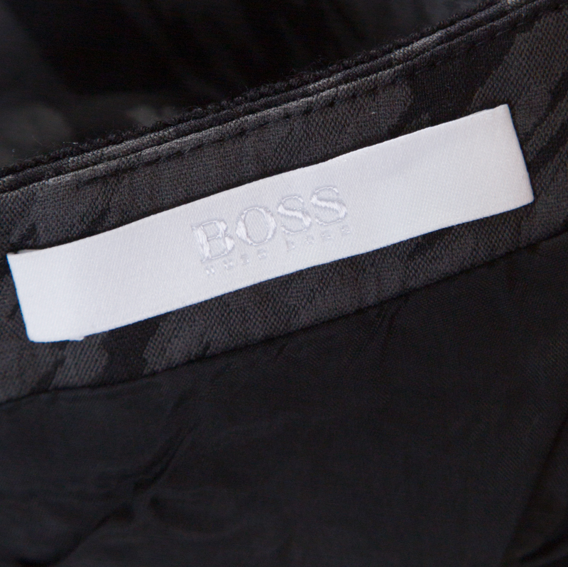 Pre-owned Hugo Boss Dark Grey Cotton A Line Short Skirt S