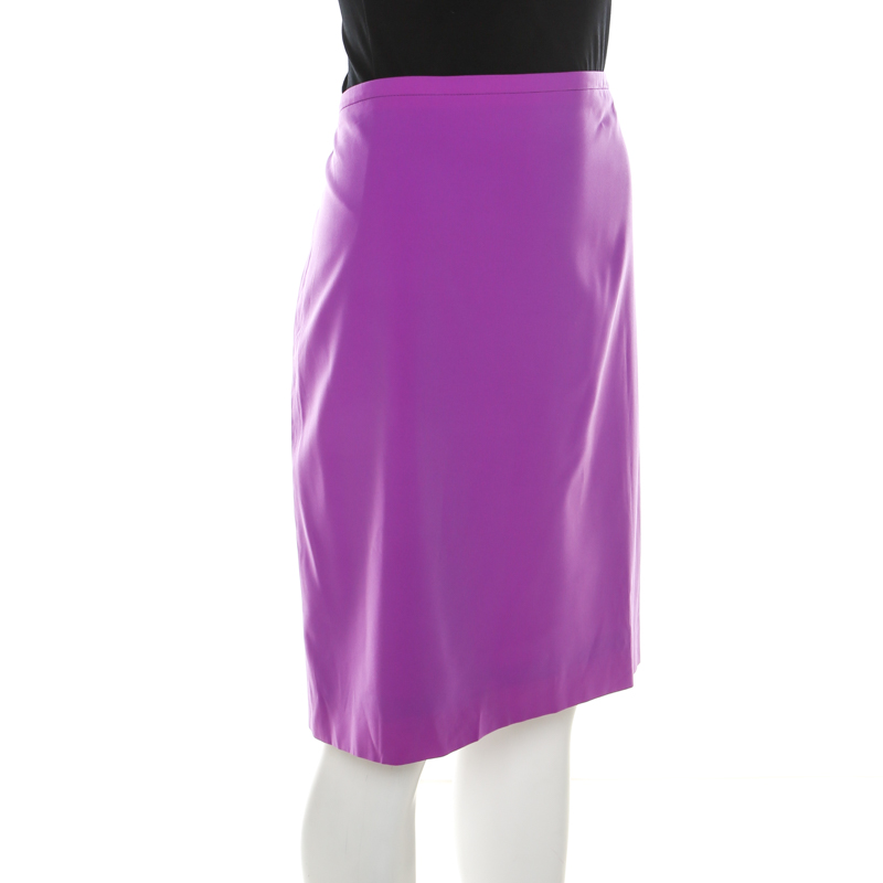 

Hugo Boss Purple Crepe Ranina Pencil Skirt