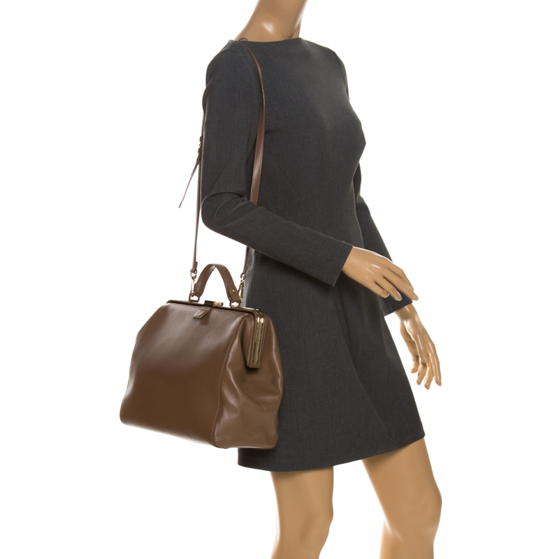 

Hugo Boss Brown Leather Romy Top Handle Bag