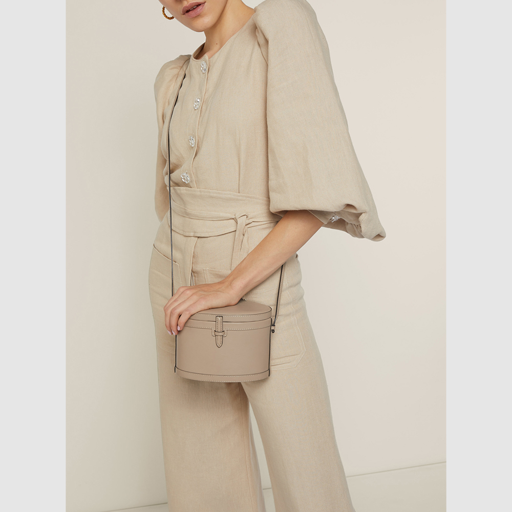 

HUNTING SEASON Cream Oyster Leather Trunk Bag