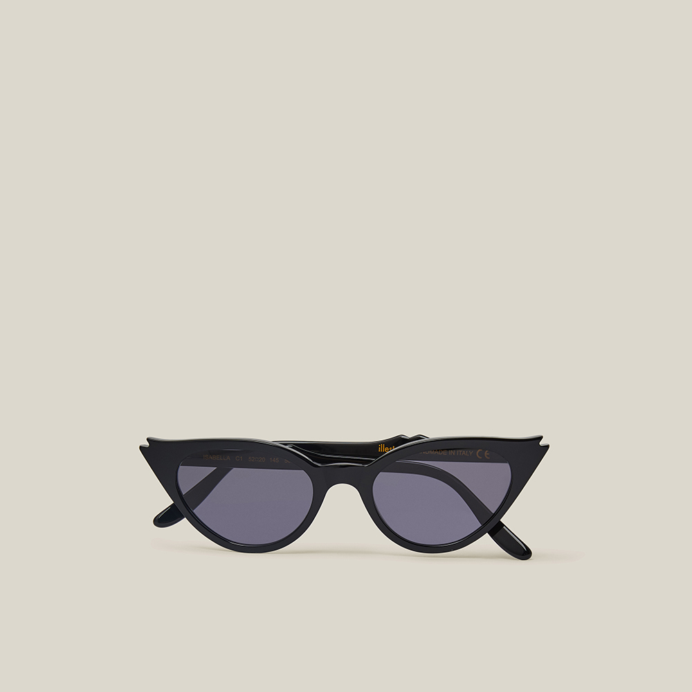 

Illesteva Black Isabella Cat Eye Acetate Sunglasses