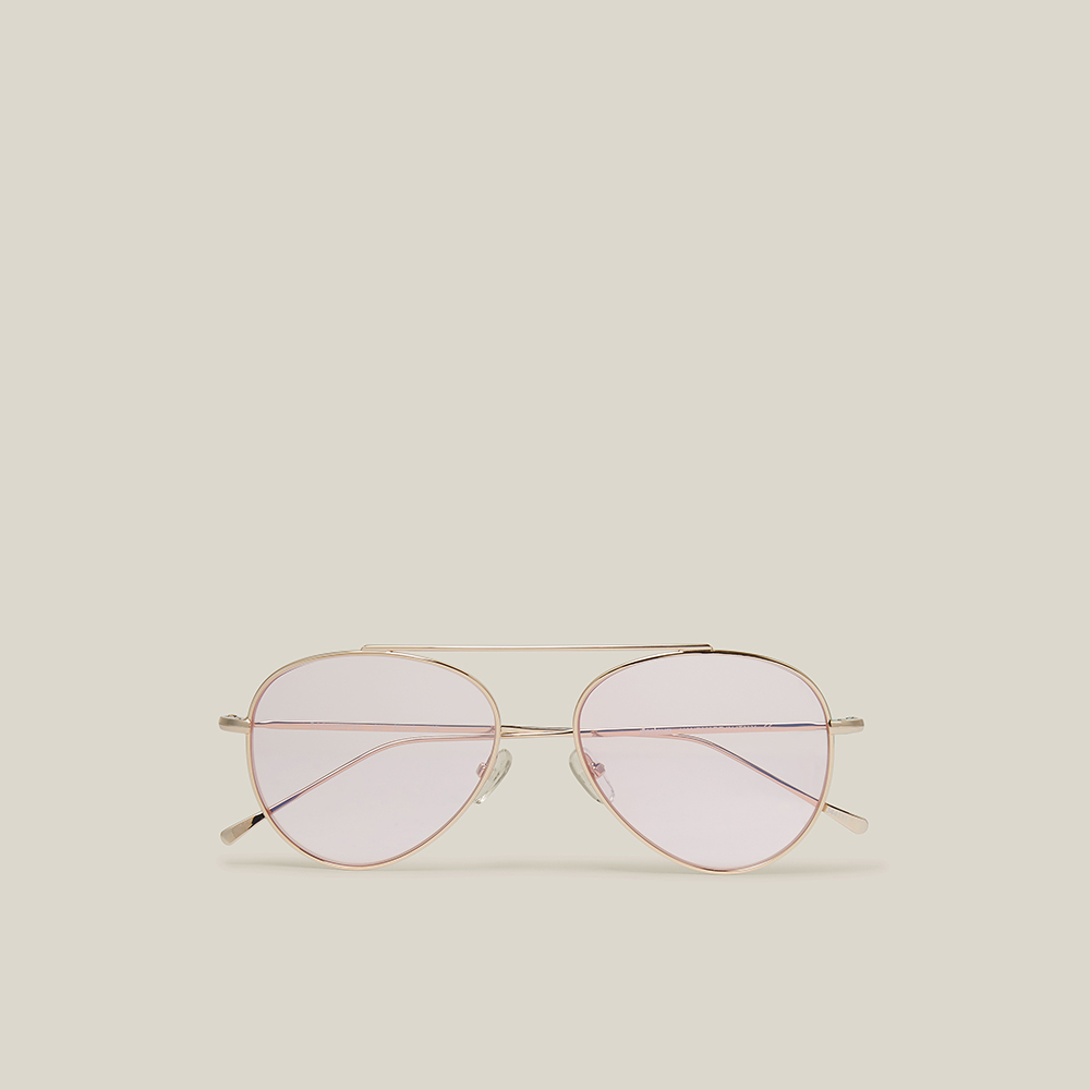 

Illesteva Pink Dorchester Metal Frame Aviator Sunglasses