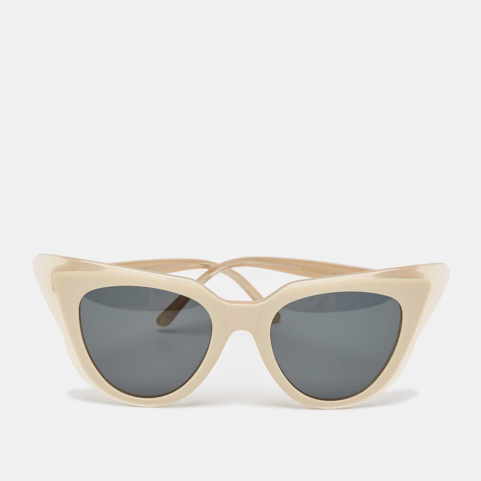 

Illesteva Beige/Black Emmanuelle Cat Eye Sunglasses