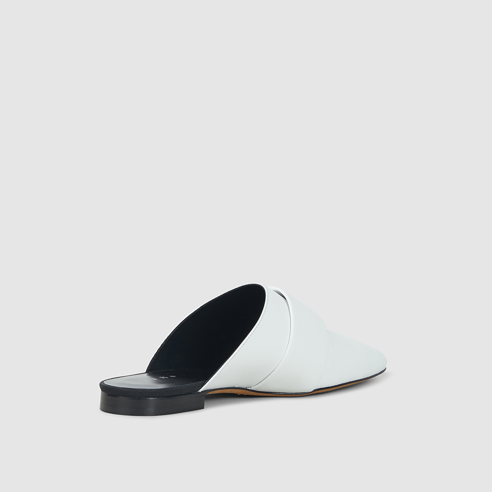 

IRO White Met Buckle Detail Leather Mules FR