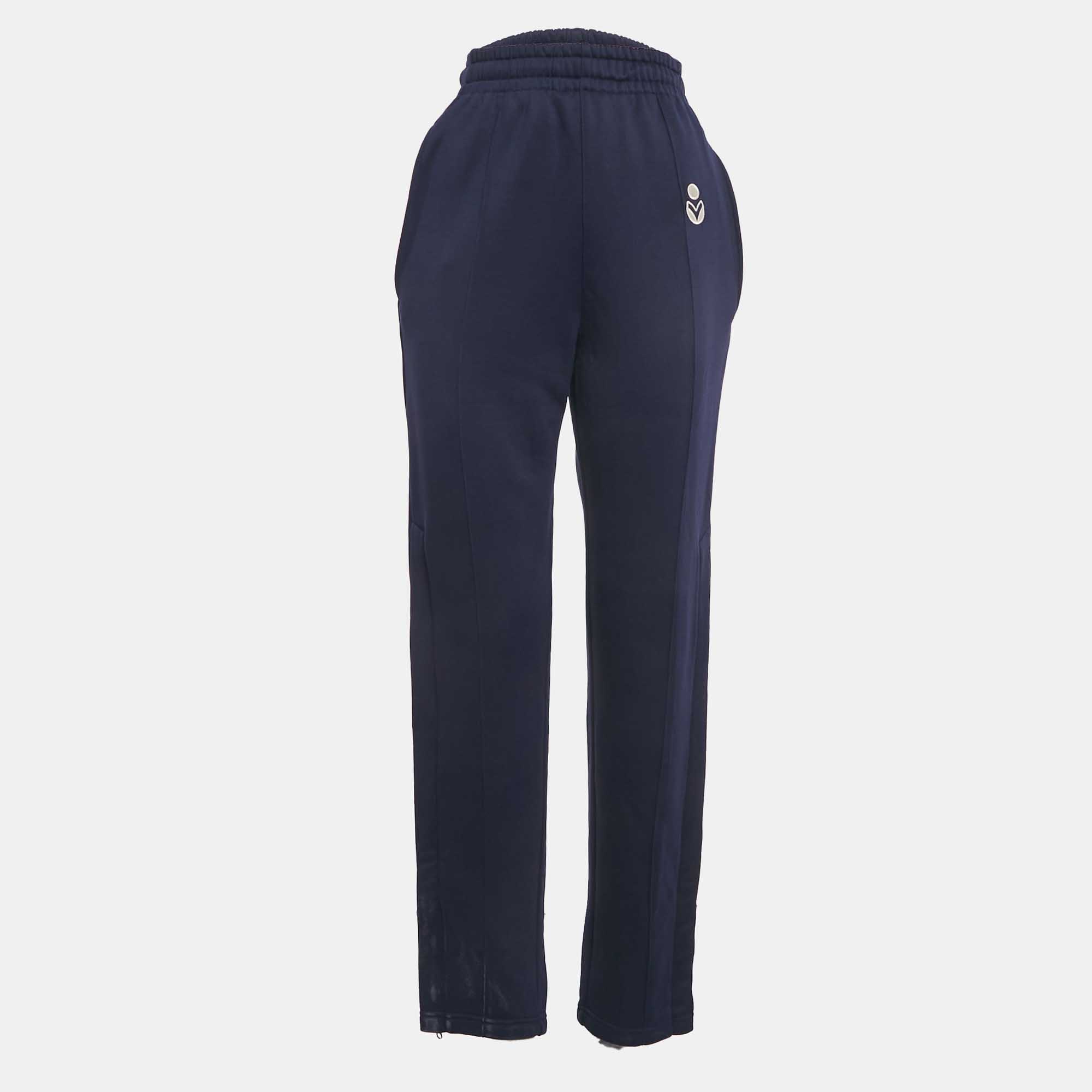 

Isabel Marant Etoile Navy Blue Cotton Stretch Inayaki Trousers XS