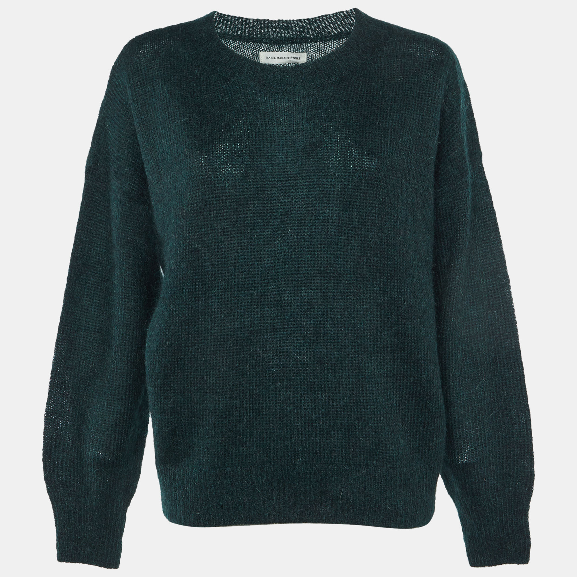 Pre-owned Isabel Marant Étoile Green Mohair Knit Crew Neck Sweater M