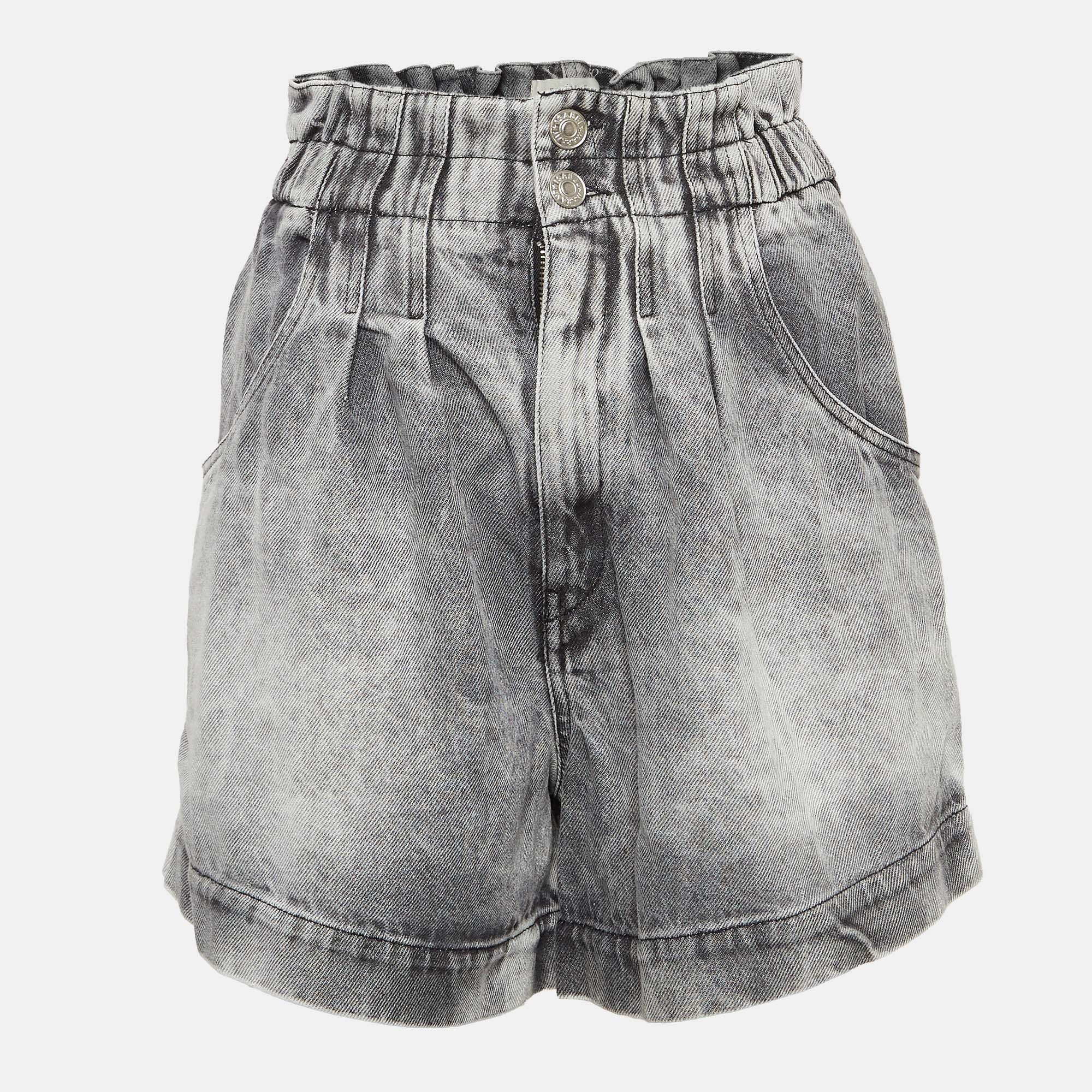 

Isabel Marant Etoile Grey Washed Denim Teresa Shorts M