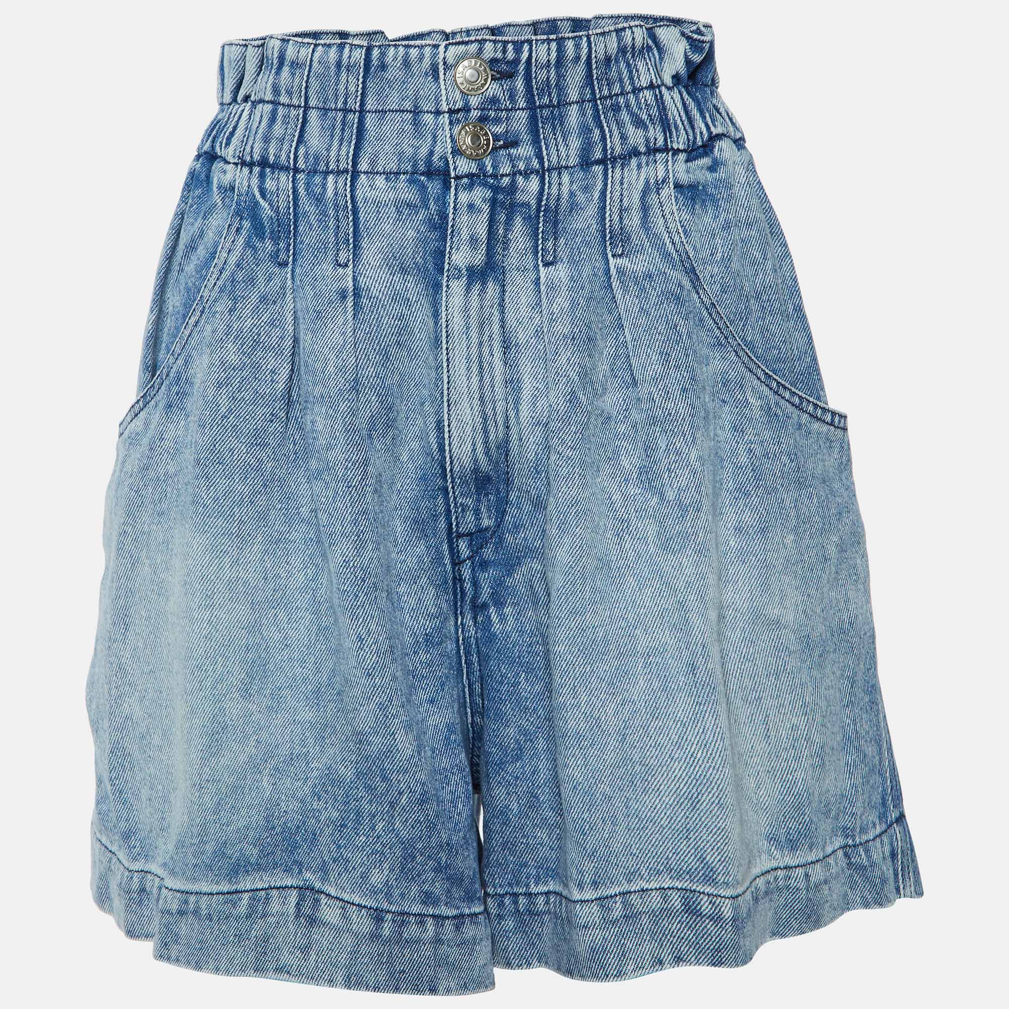 

Isabel Marant Etoile Blue Denim Eliasticised Waist Shorts M