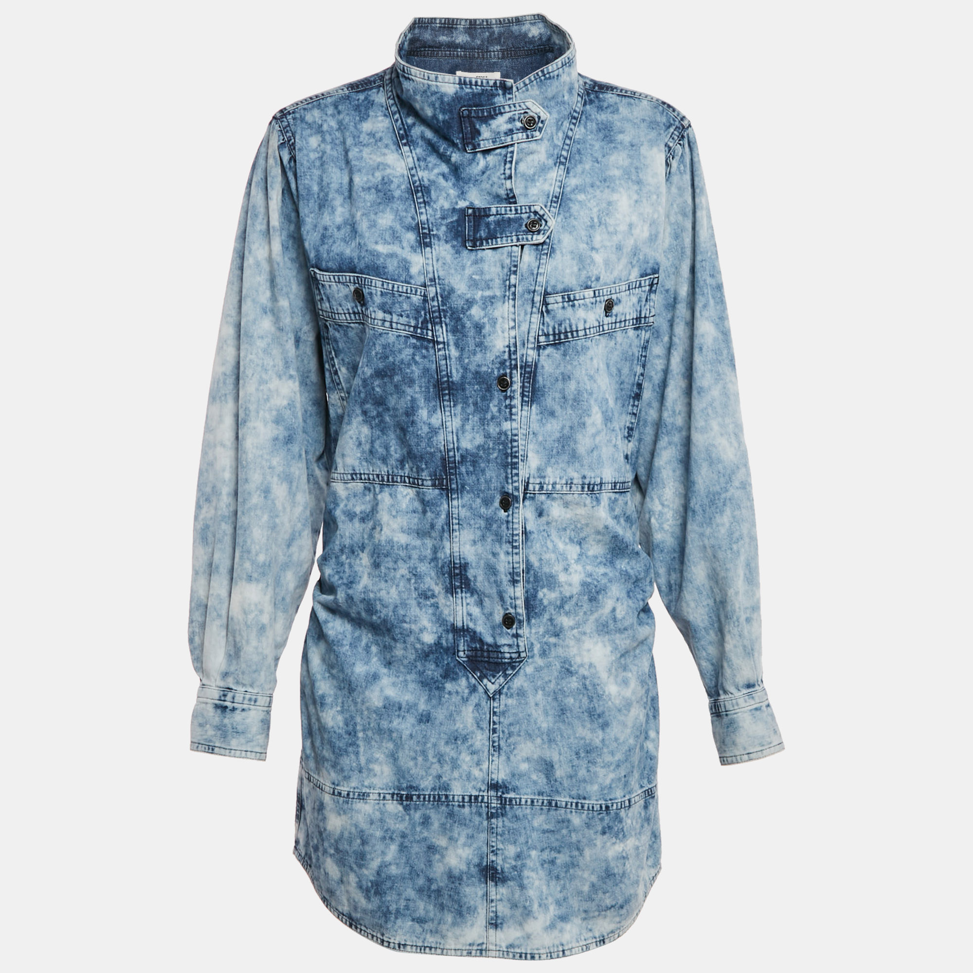 

Isabel Marant Etoile Blue Washed Denim Mini Inaroa Dress M