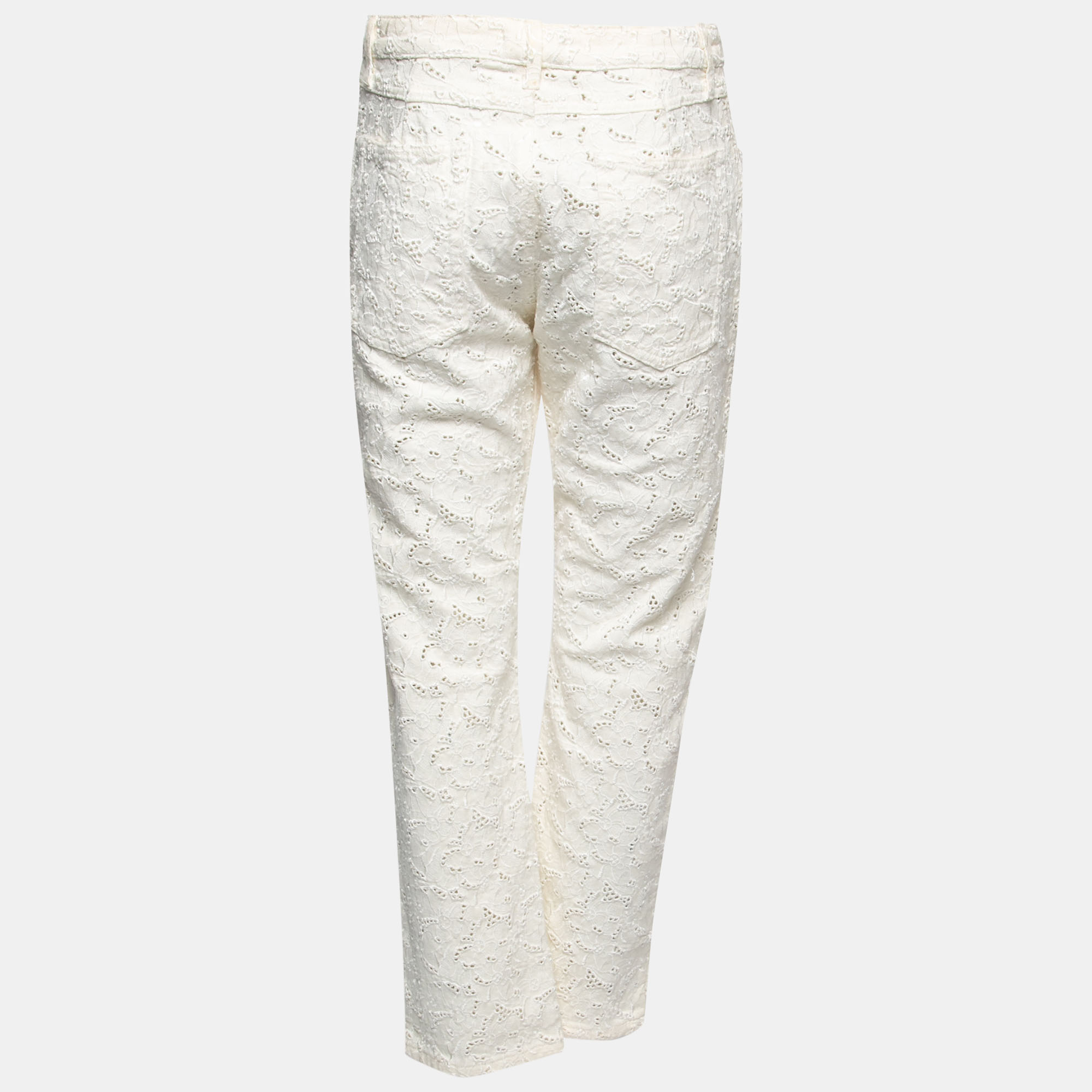 

Isabel Marant Etoile White Lace Embroidered Jeans