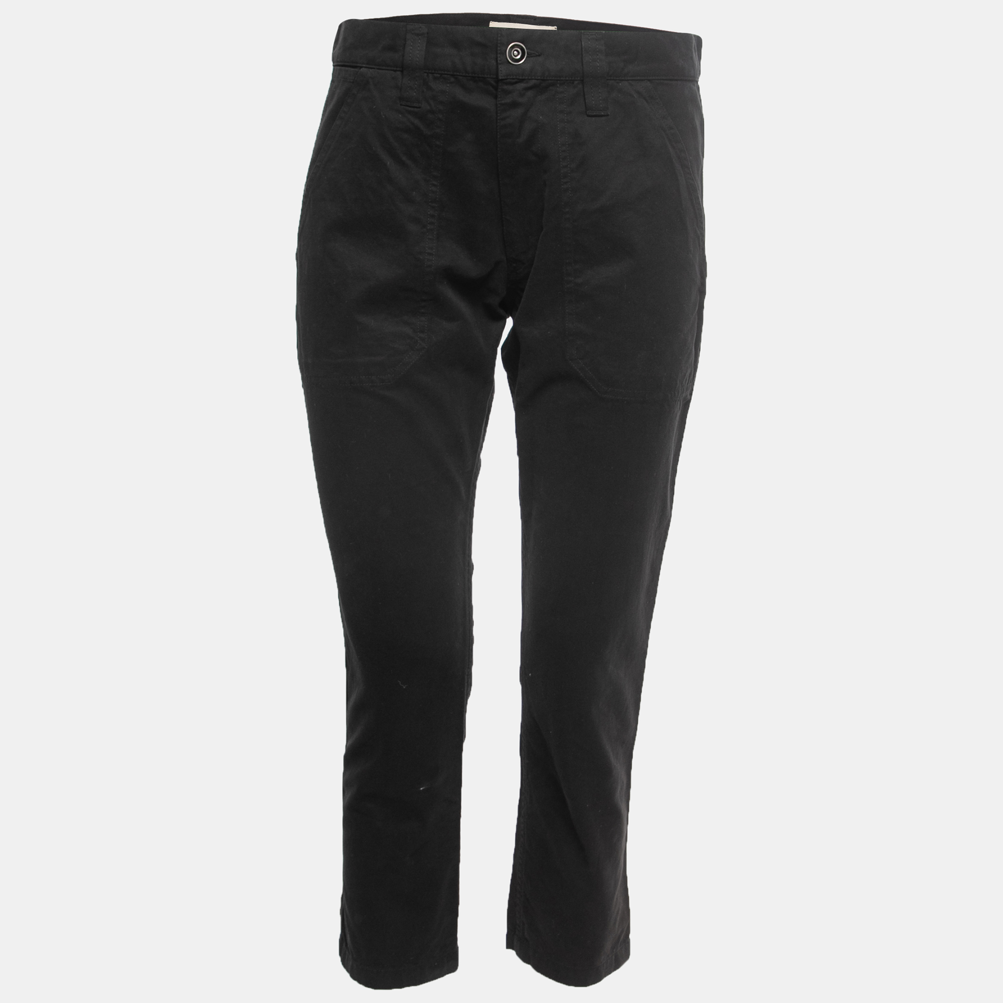 Pre-owned Isabel Marant Étoile Black Cotton Cropped Trousers S