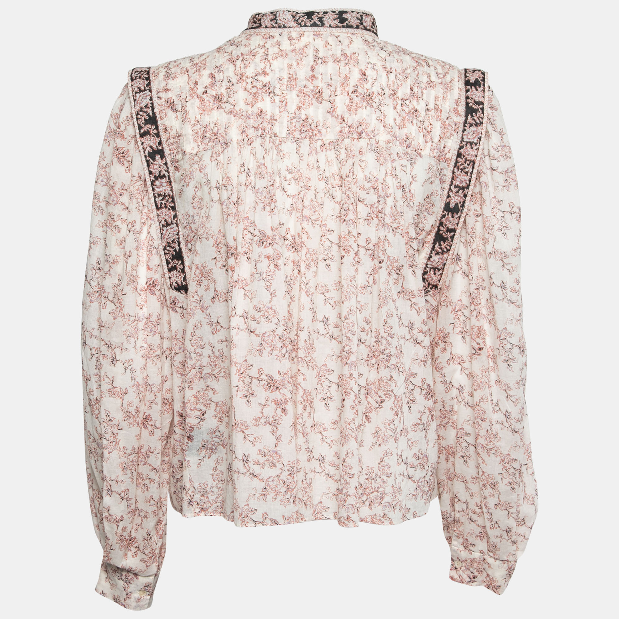

Isabel Marant Etoile Multicolor Floral Printed Pleated Front Blouse